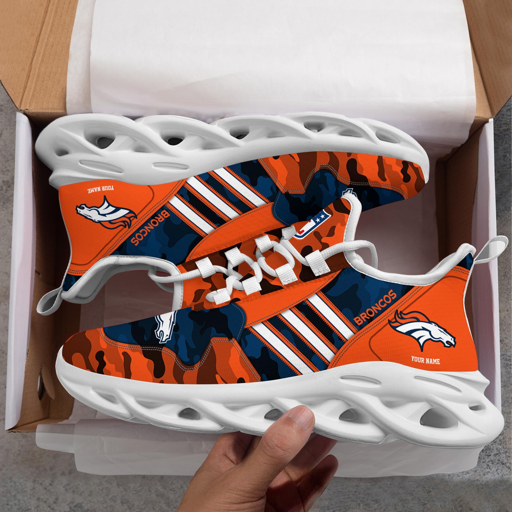 FoxnFish Denver Broncos Max Soul Shoes Sneakers For Men And Women