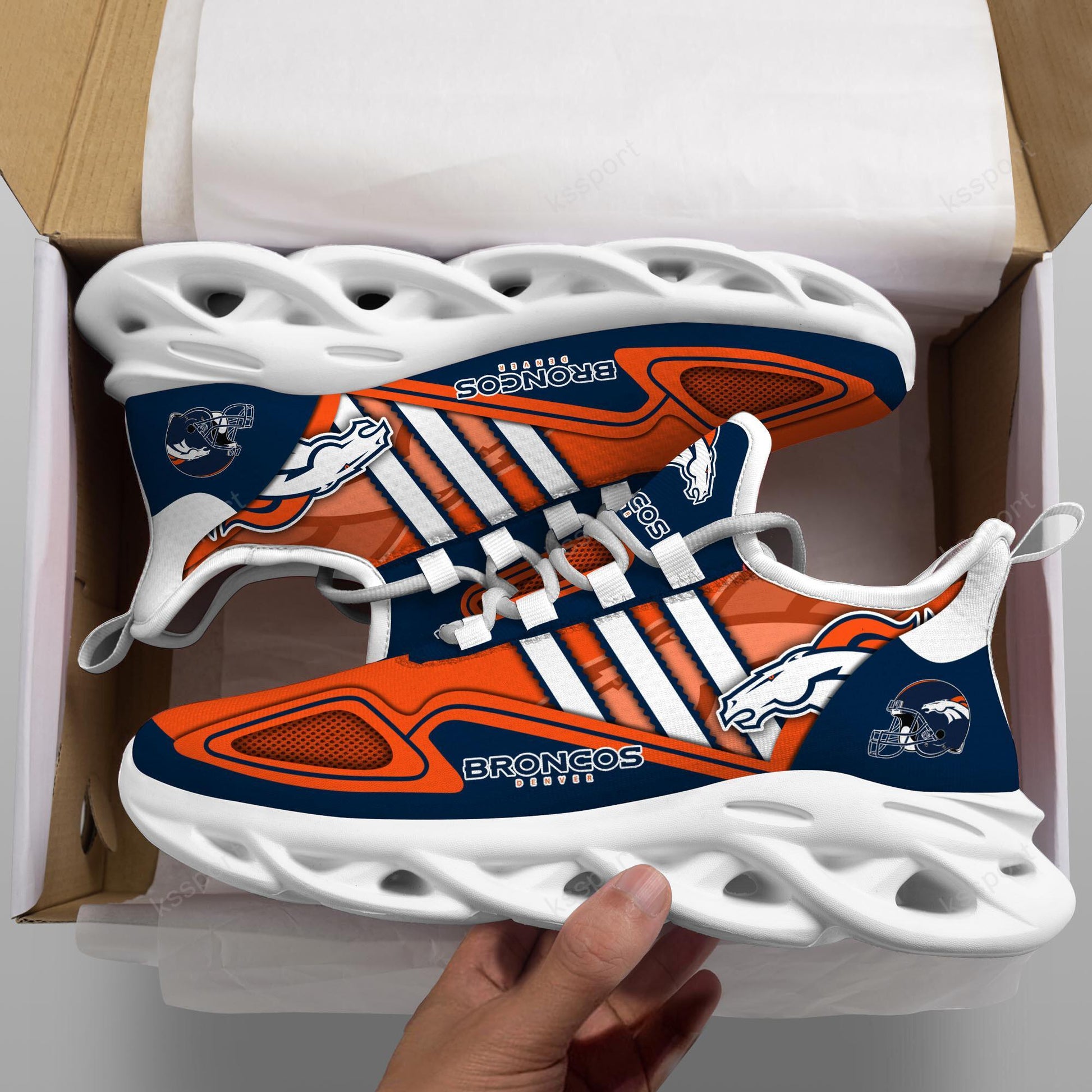 FoxnFish Denver Broncos Max Soul Shoes Sneakers For Men And Women