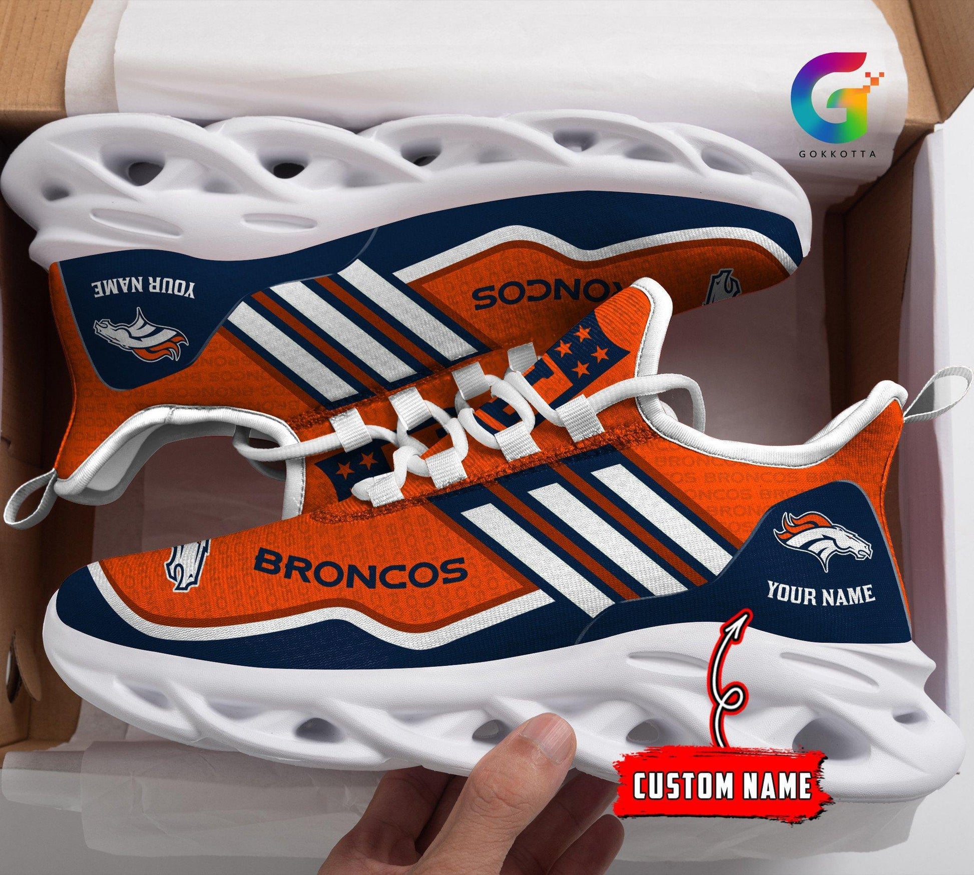 FoxnFish Denver Broncos Max Soul Shoes Sneakers For Men And Women