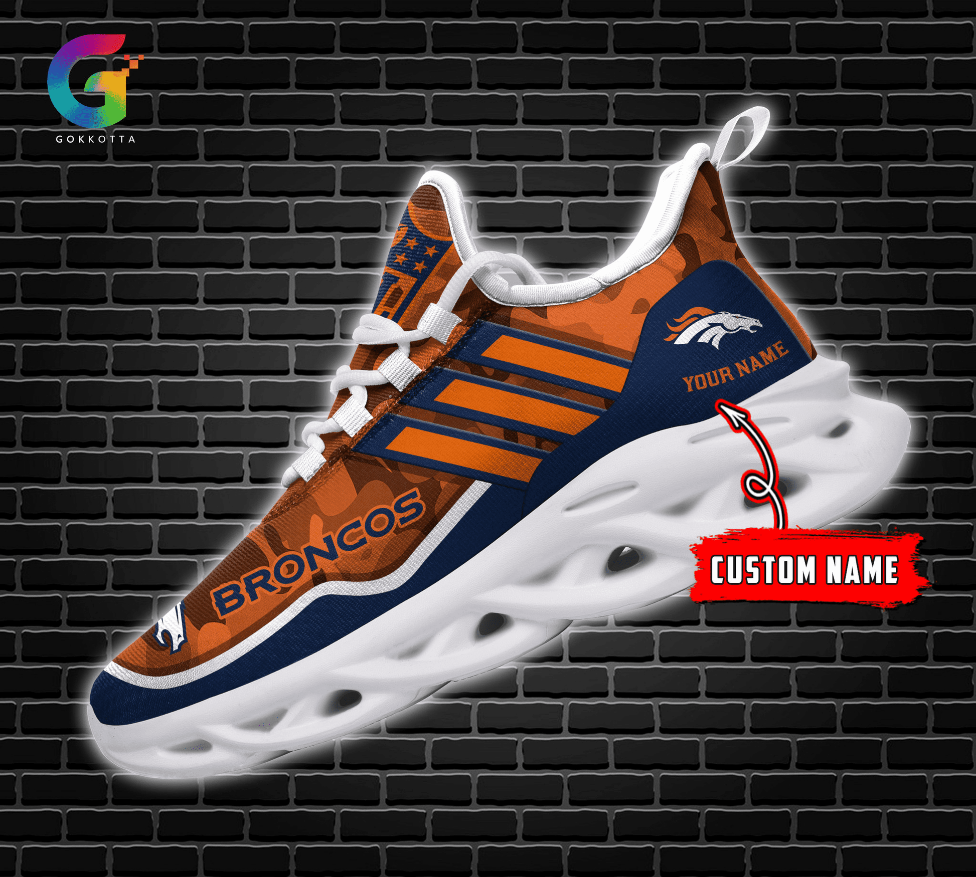 FoxnFish Denver Broncos Max Soul Shoes Sneakers For Men And Women