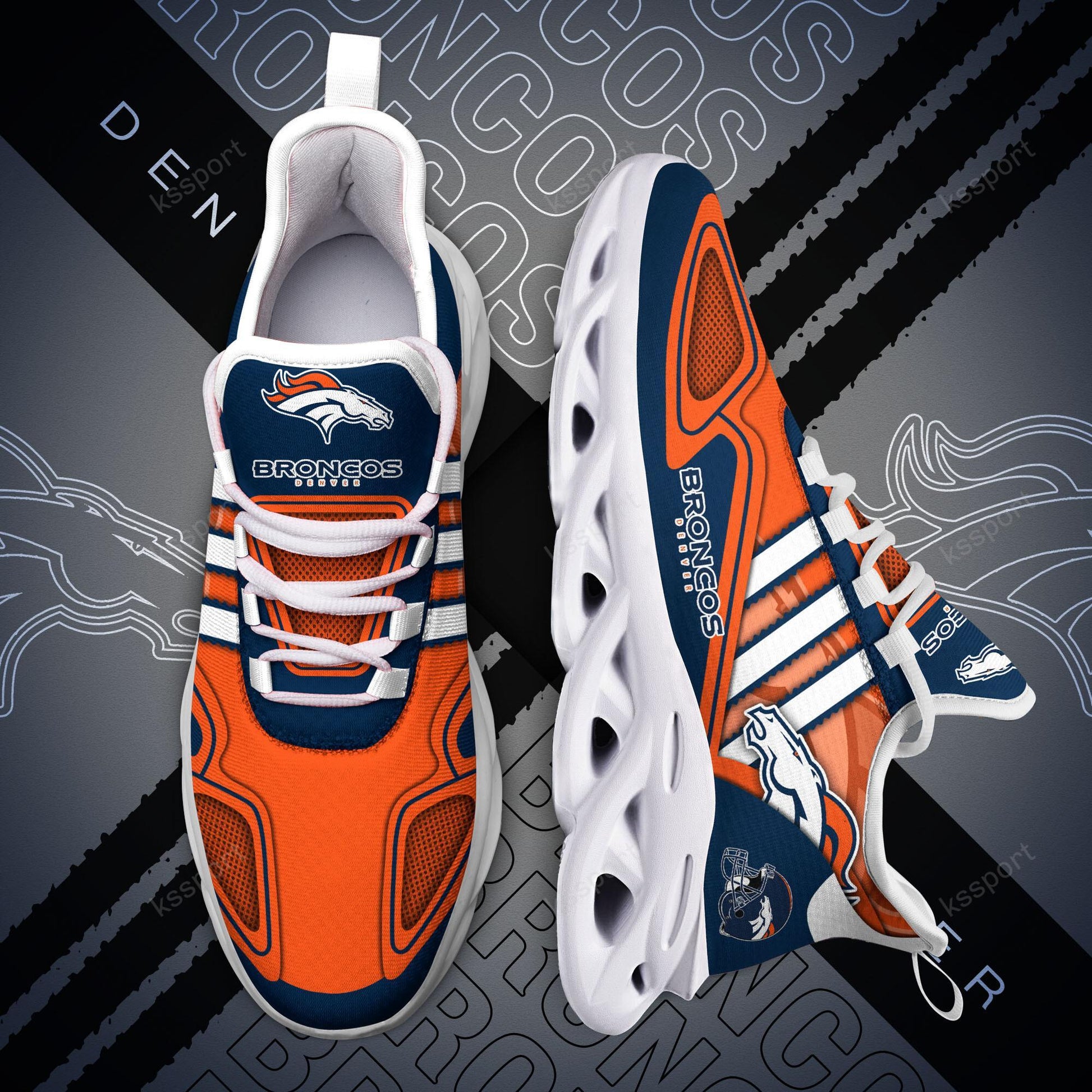 FoxnFish Denver Broncos Max Soul Shoes Sneakers For Men And Women