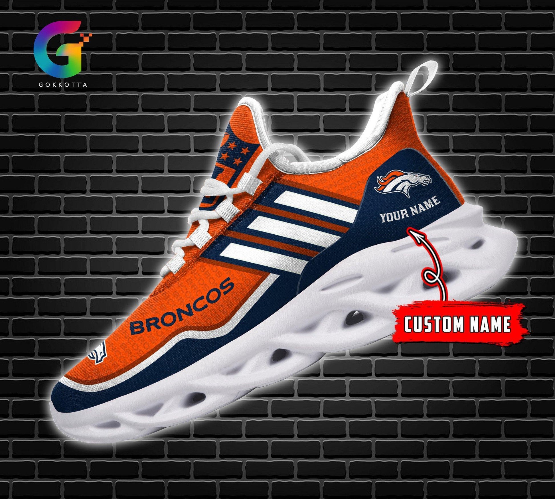 FoxnFish Denver Broncos Max Soul Shoes Sneakers For Men And Women