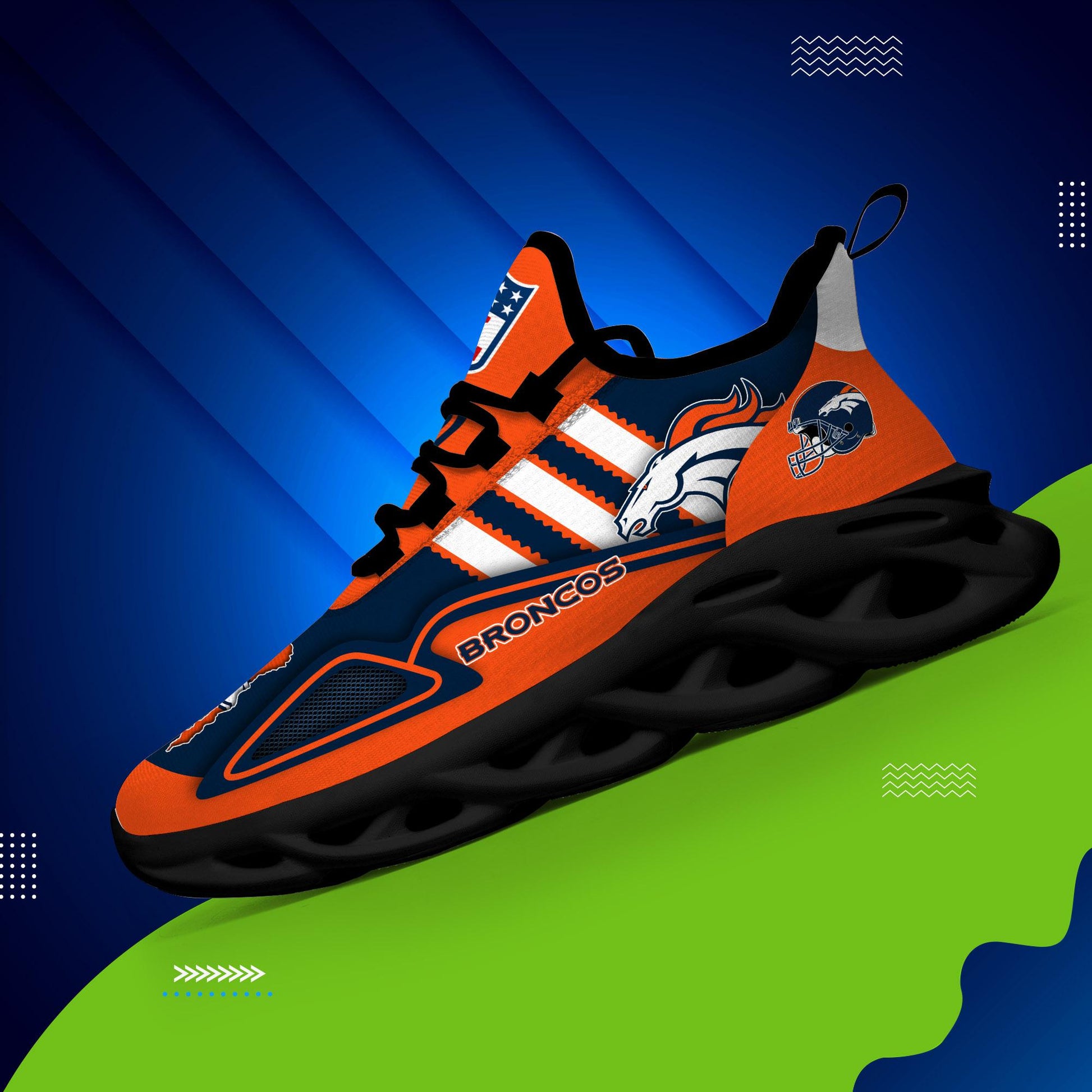 FoxnFish Denver Broncos Max Soul Shoes Sneakers For Men And Women