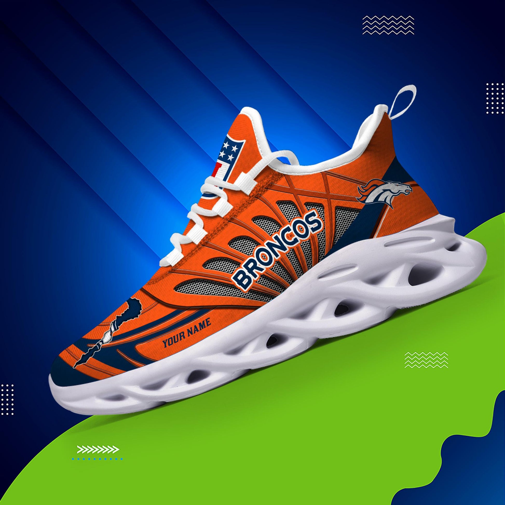 FoxnFish Denver Broncos Max Soul Shoes Sneakers For Men And Women