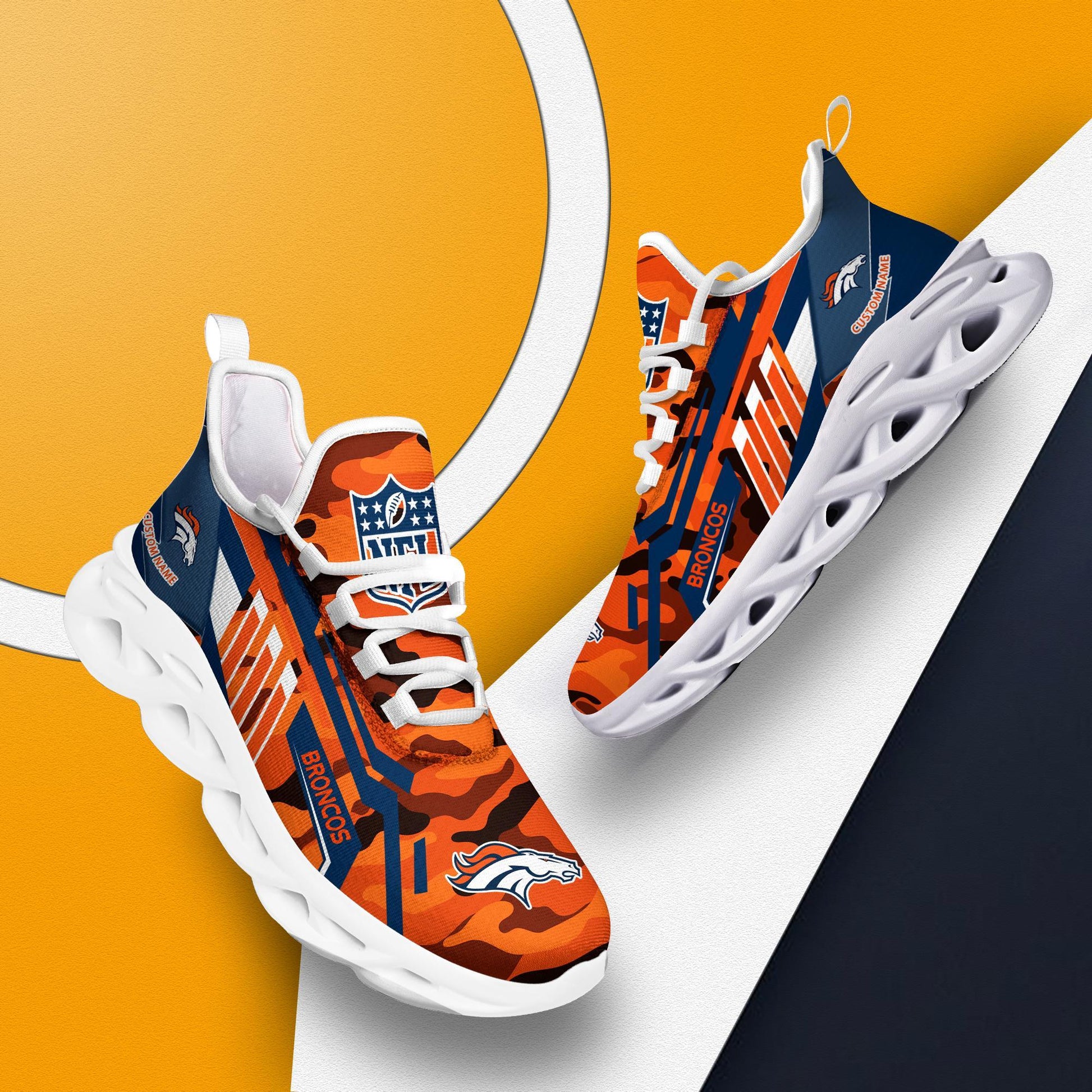 FoxnFish Denver Broncos Max Soul Shoes Sneakers For Men And Women