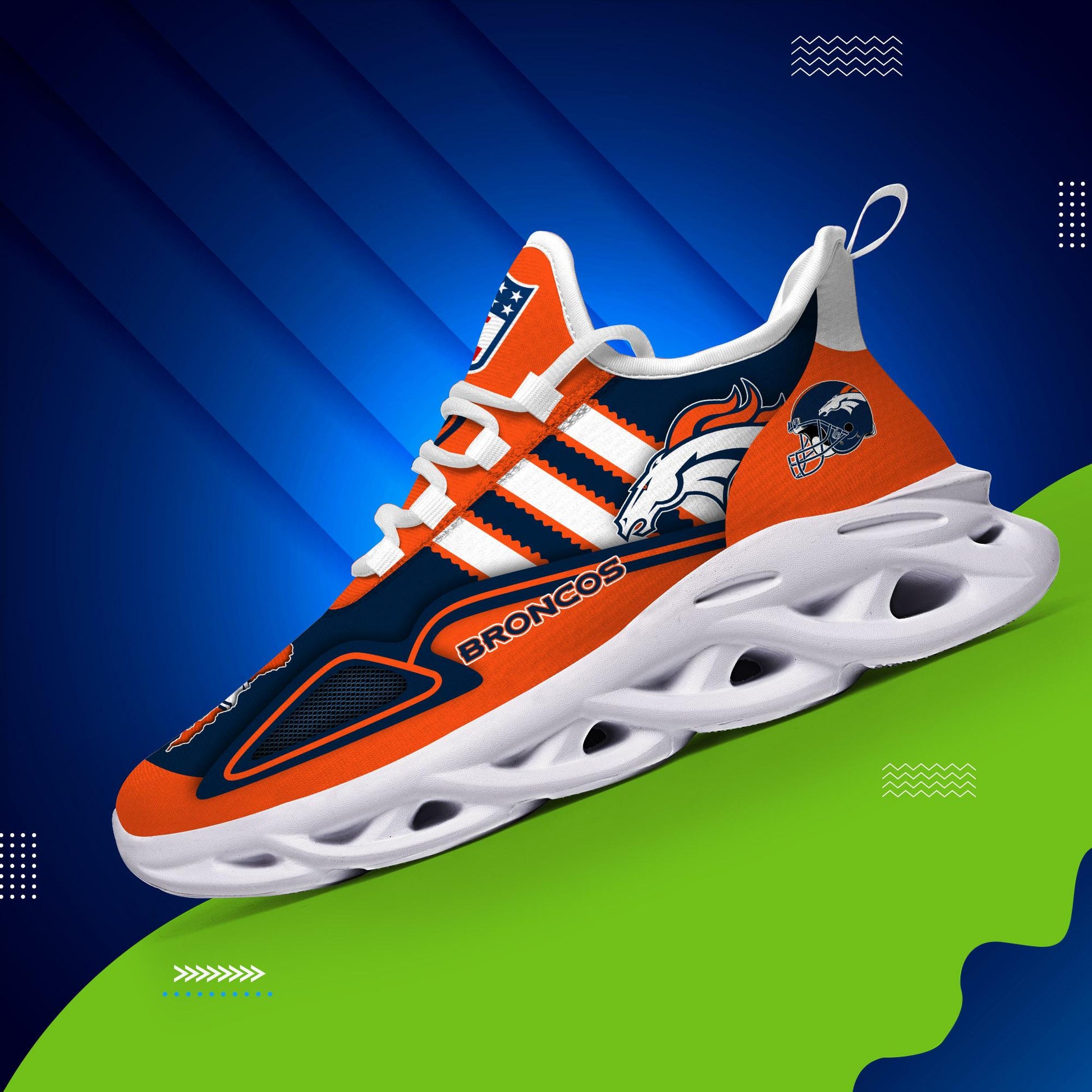 FoxnFish Denver Broncos Max Soul Shoes Sneakers For Men And Women