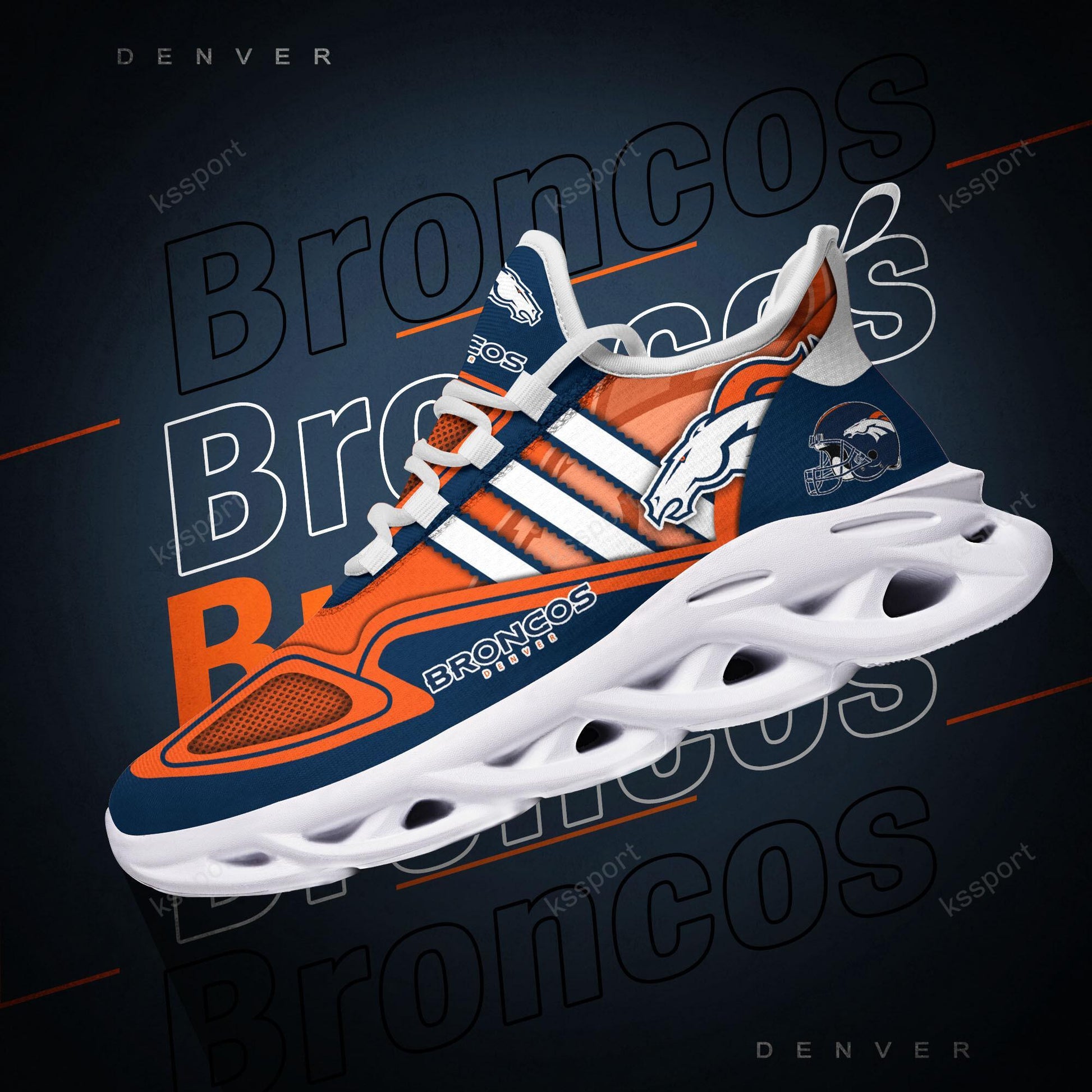 FoxnFish Denver Broncos Max Soul Shoes Sneakers For Men And Women