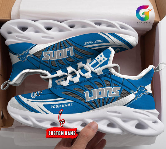 FoxnFish Detroit Lions Max Soul Shoes Sneakers For Men And Women