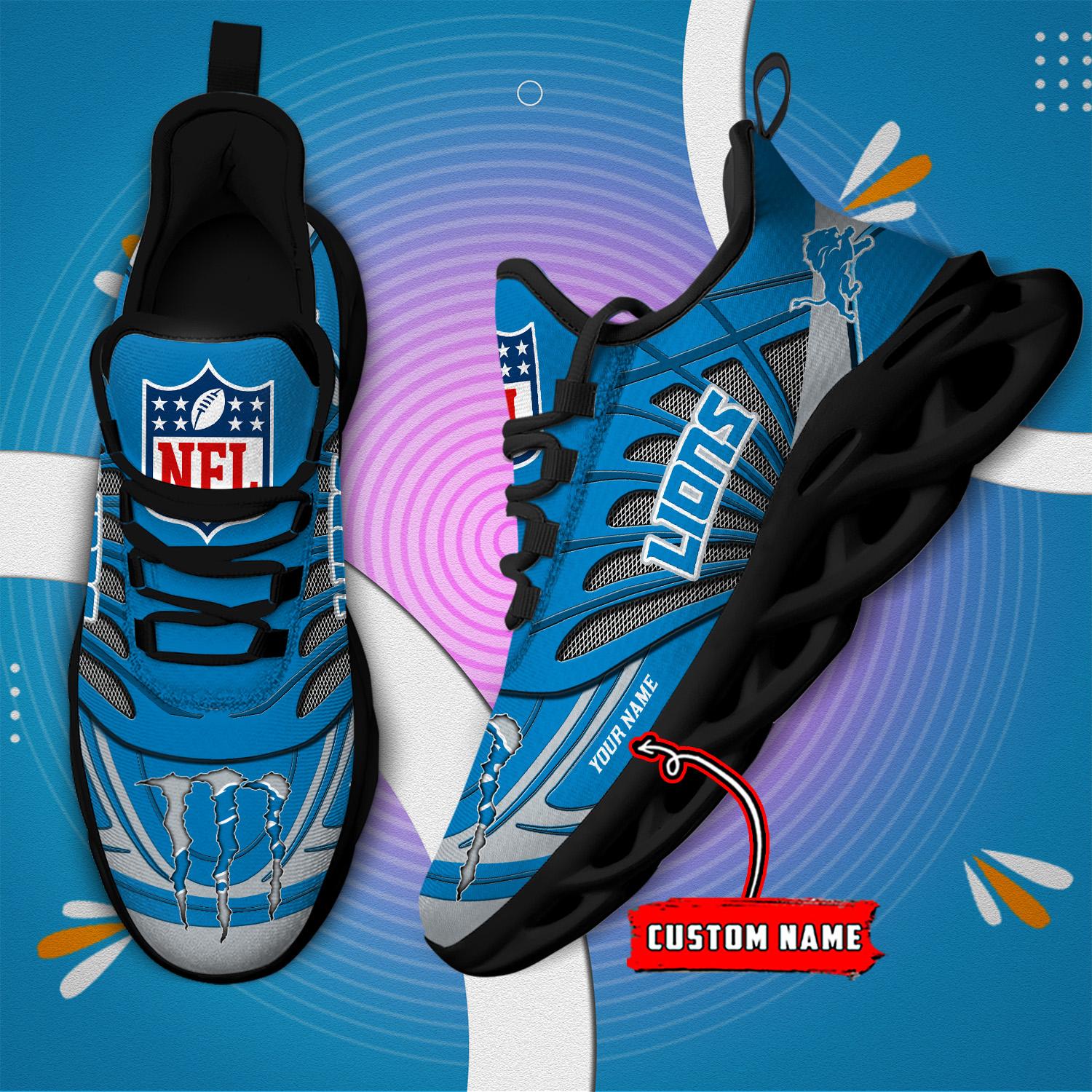 FoxnFish Detroit Lions Max Soul Shoes Sneakers For Men And Women