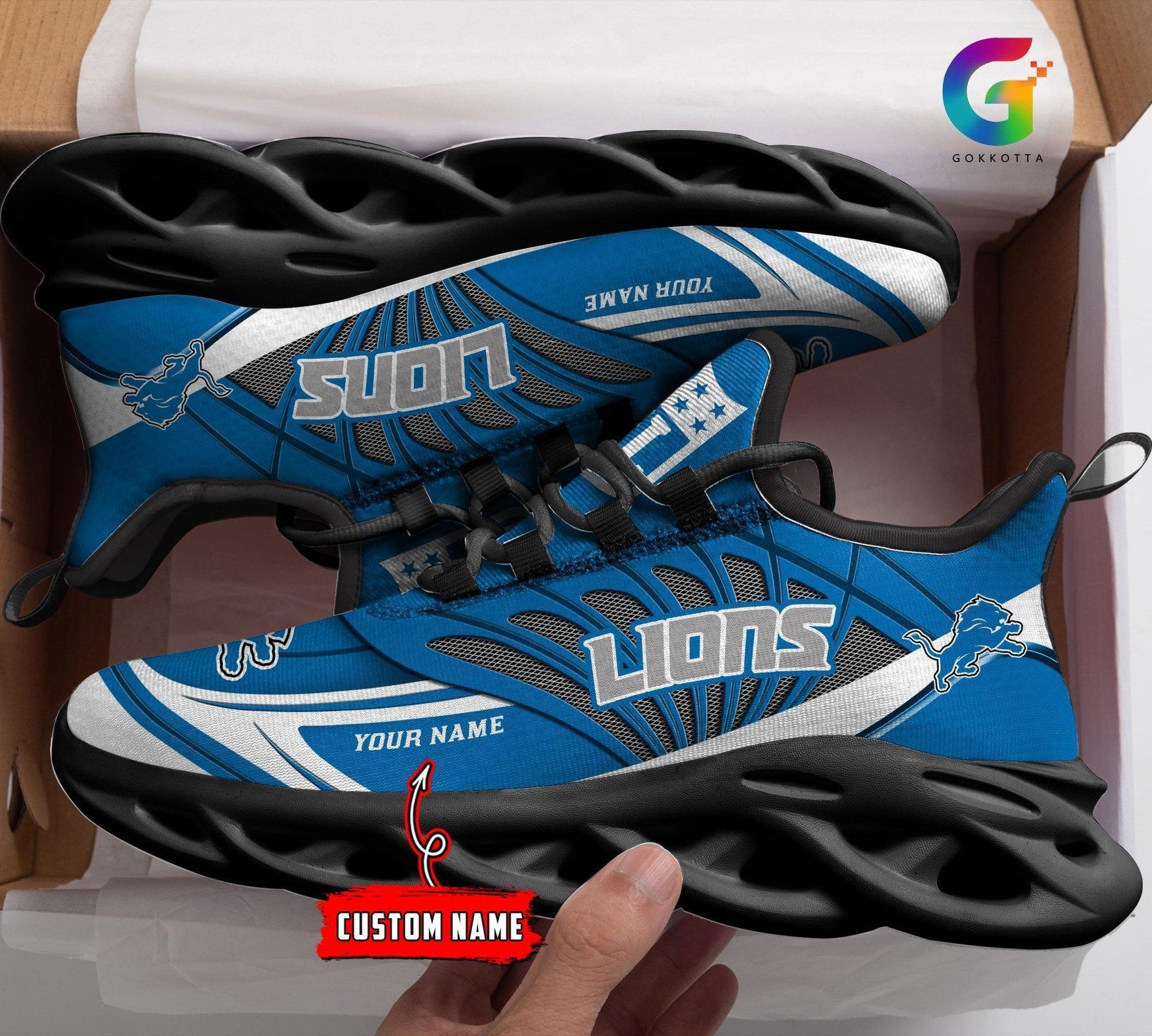 FoxnFish Detroit Lions Max Soul Shoes Sneakers For Men And Women