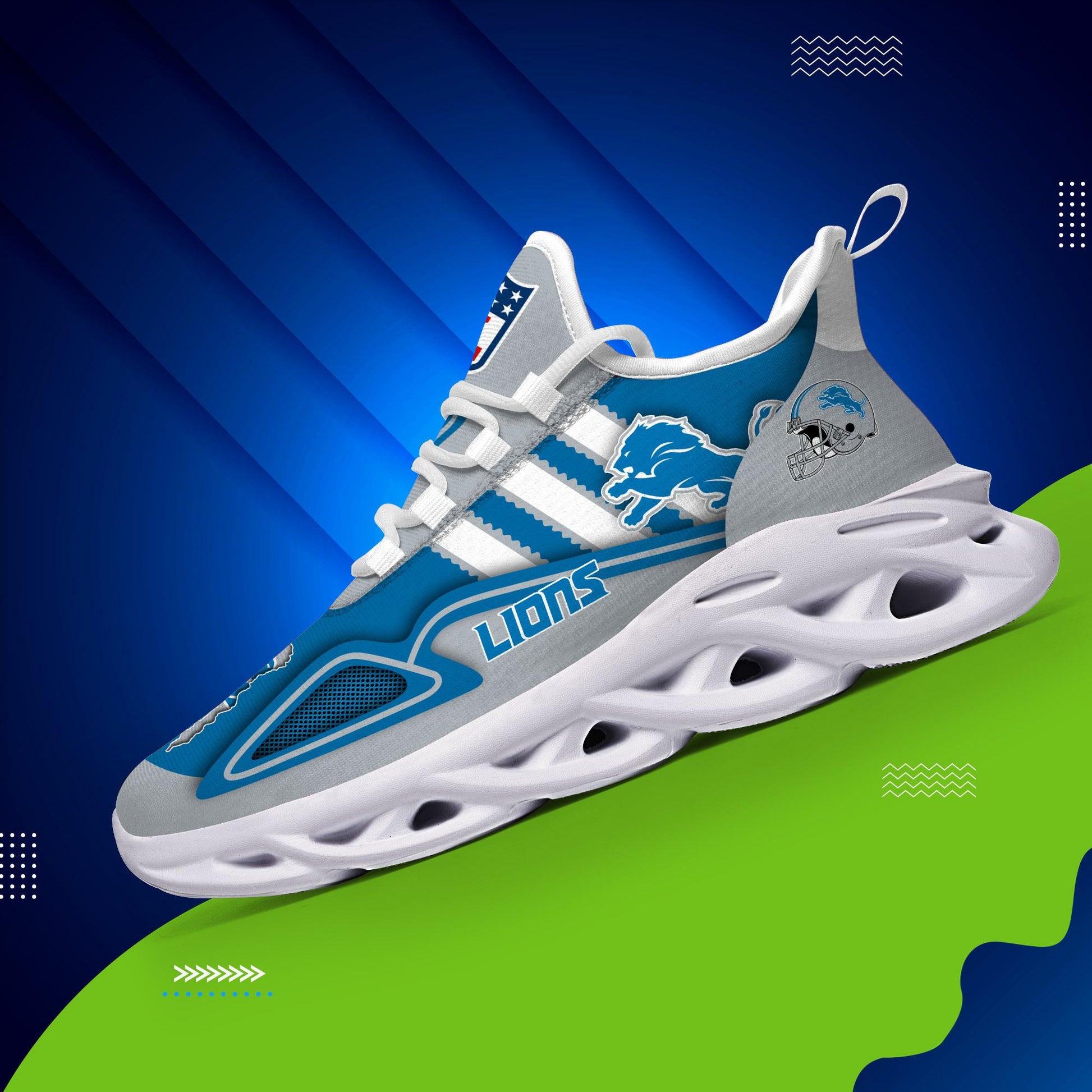 FoxnFish Detroit Lions Max Soul Shoes Sneakers For Men And Women