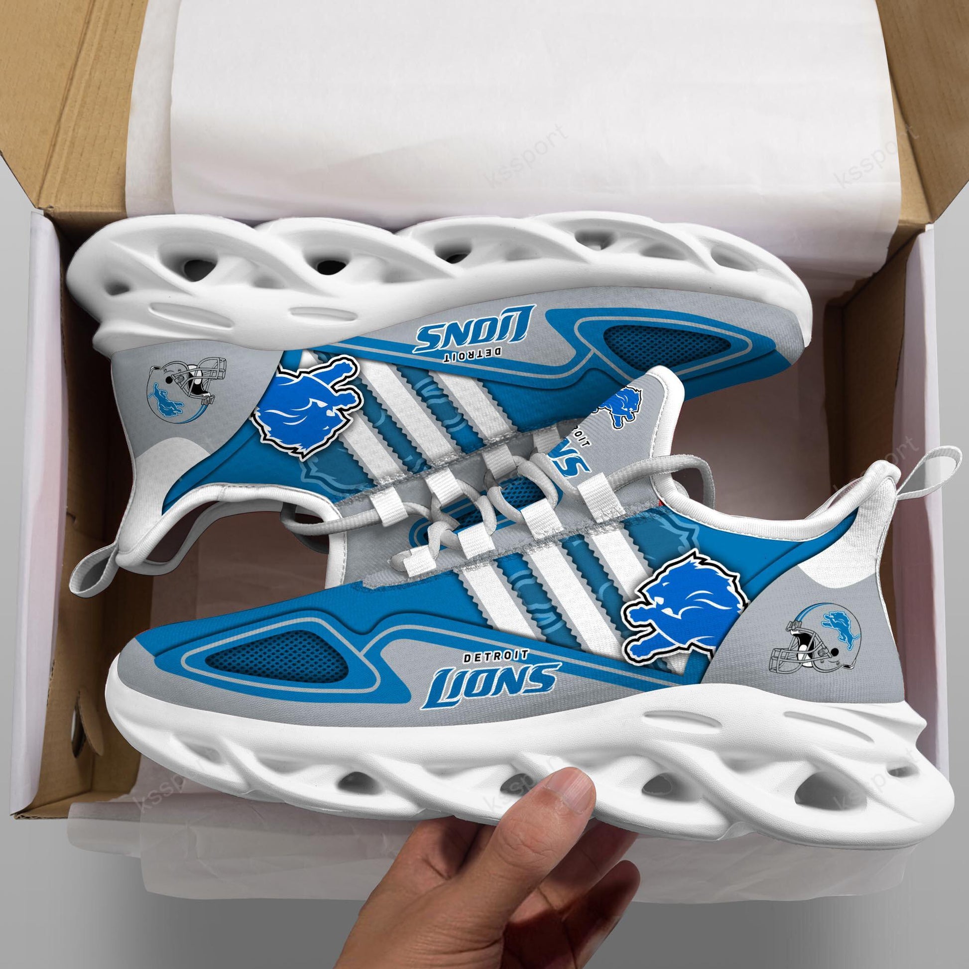 FoxnFish Detroit Lions Max Soul Shoes Sneakers For Men And Women