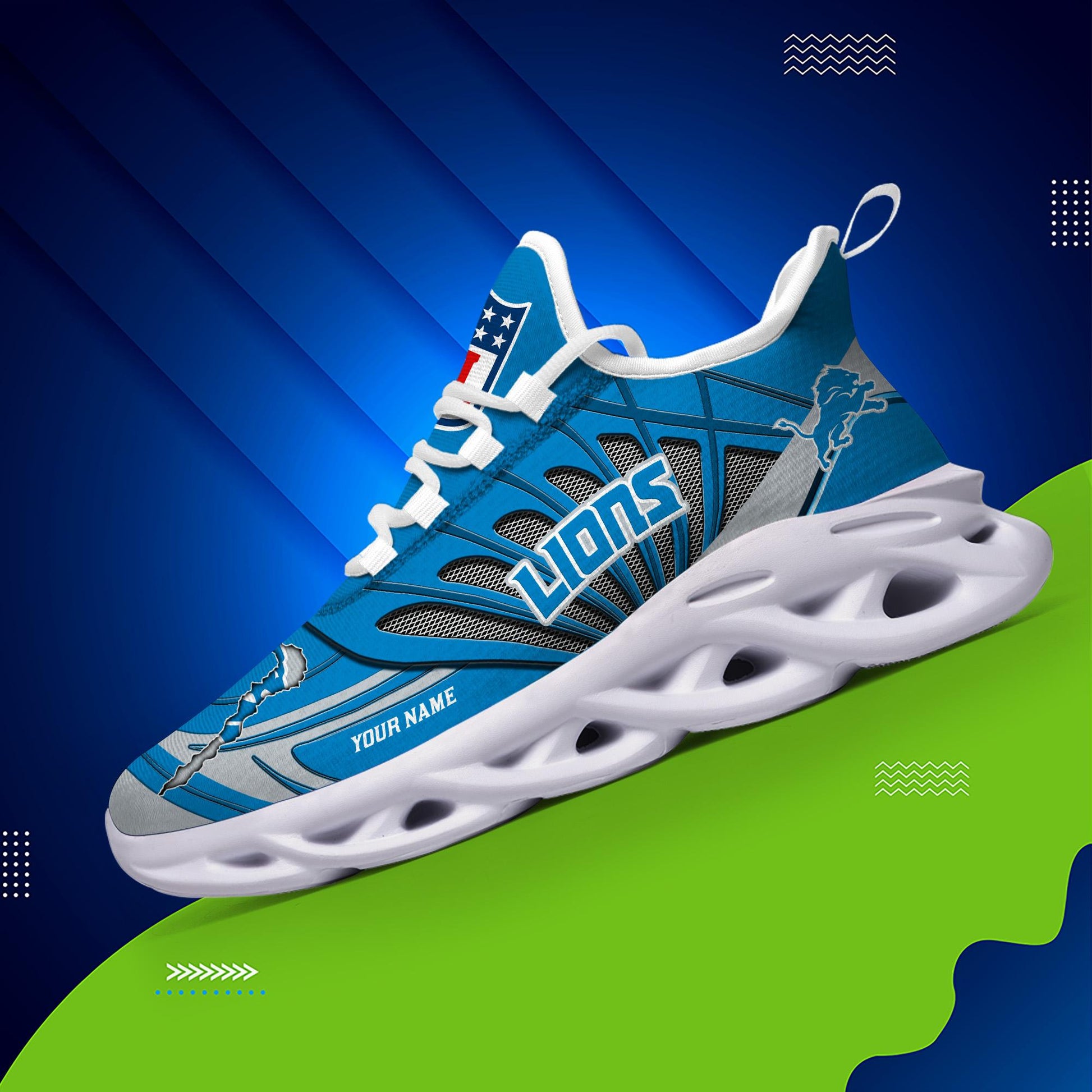 FoxnFish Detroit Lions Max Soul Shoes Sneakers For Men And Women