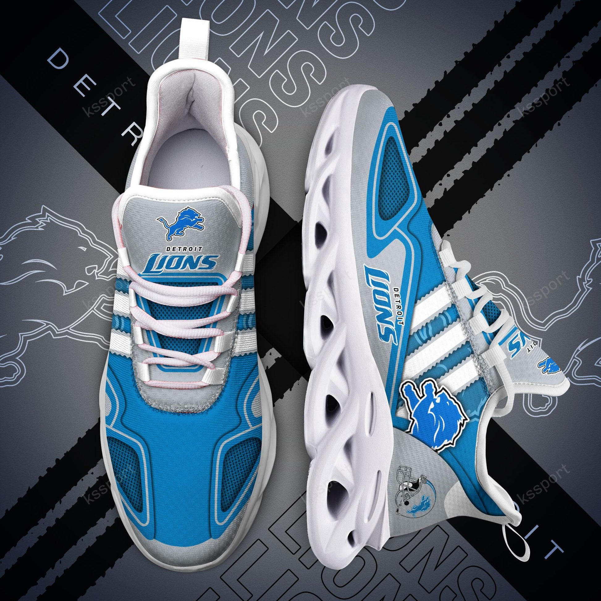 FoxnFish Detroit Lions Max Soul Shoes Sneakers For Men And Women