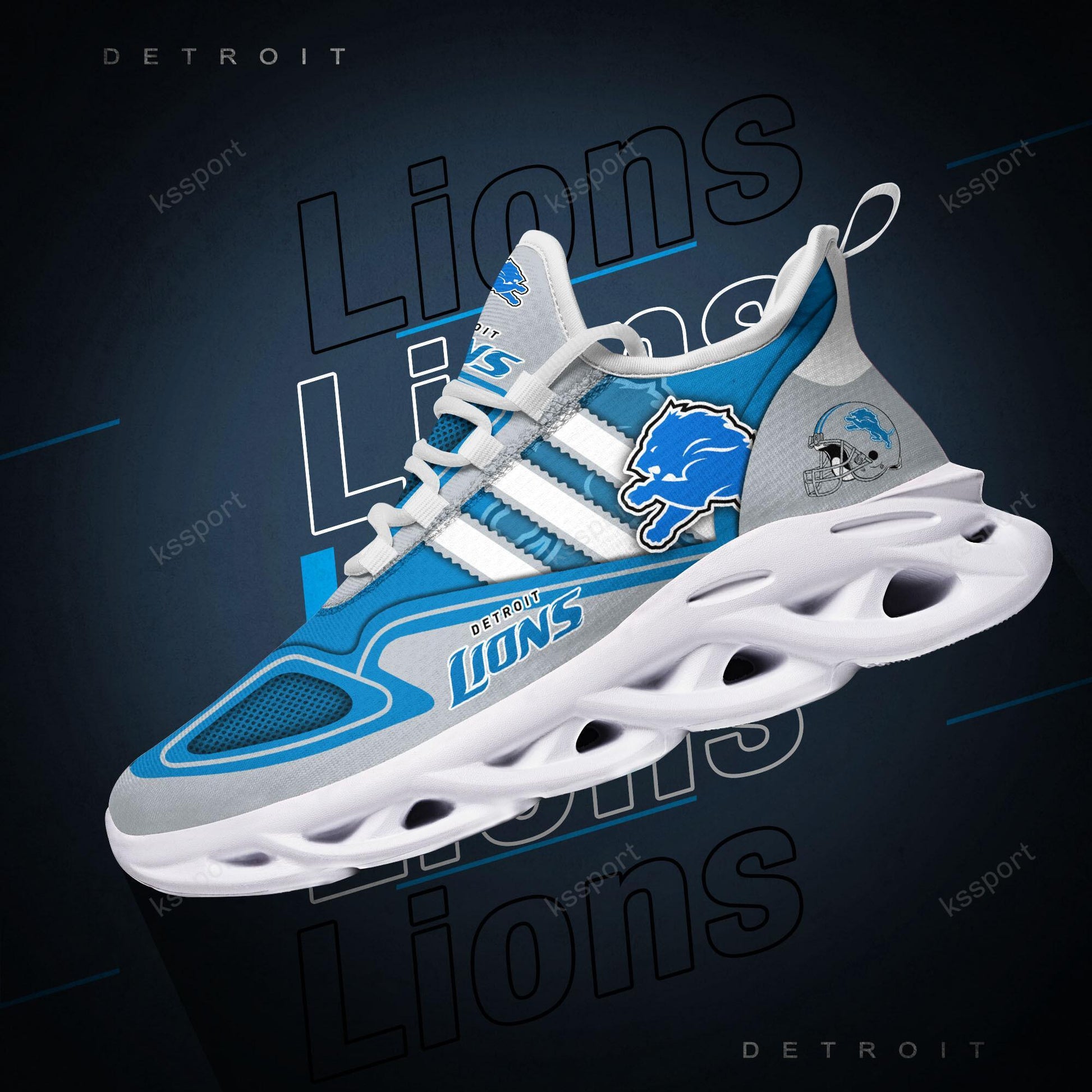 FoxnFish Detroit Lions Max Soul Shoes Sneakers For Men And Women