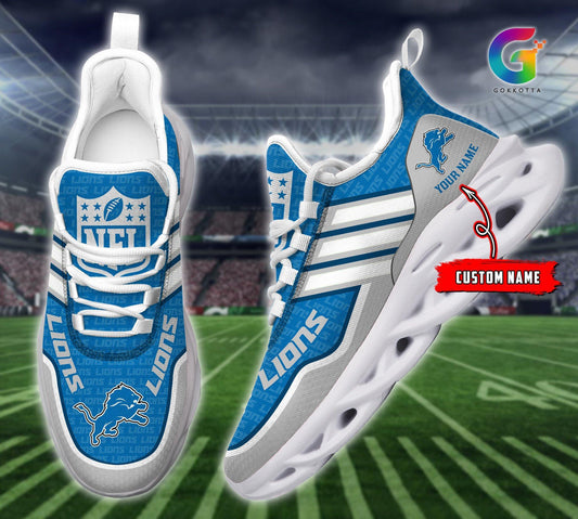 FoxnFish Detroit Lions Max Soul Shoes Sneakers For Men And Women