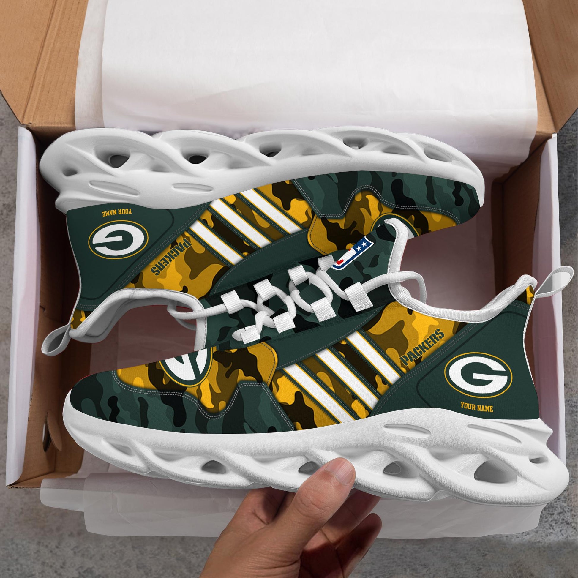 FoxnFish Green Bay Packers Max Soul Shoes Sneakers For Men And Women