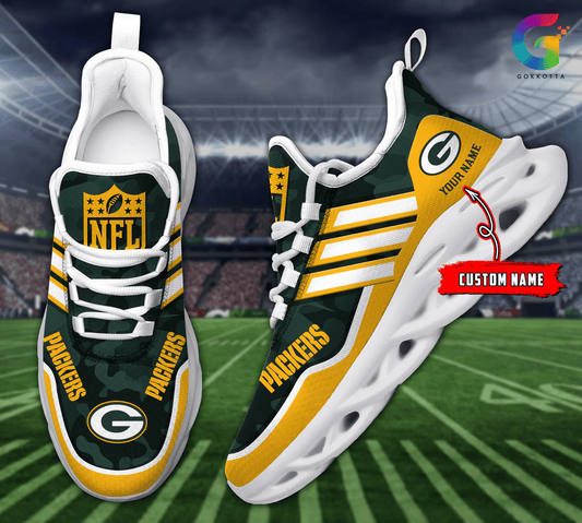 FoxnFish Green Bay Packers Max Soul Shoes Sneakers For Men And Women