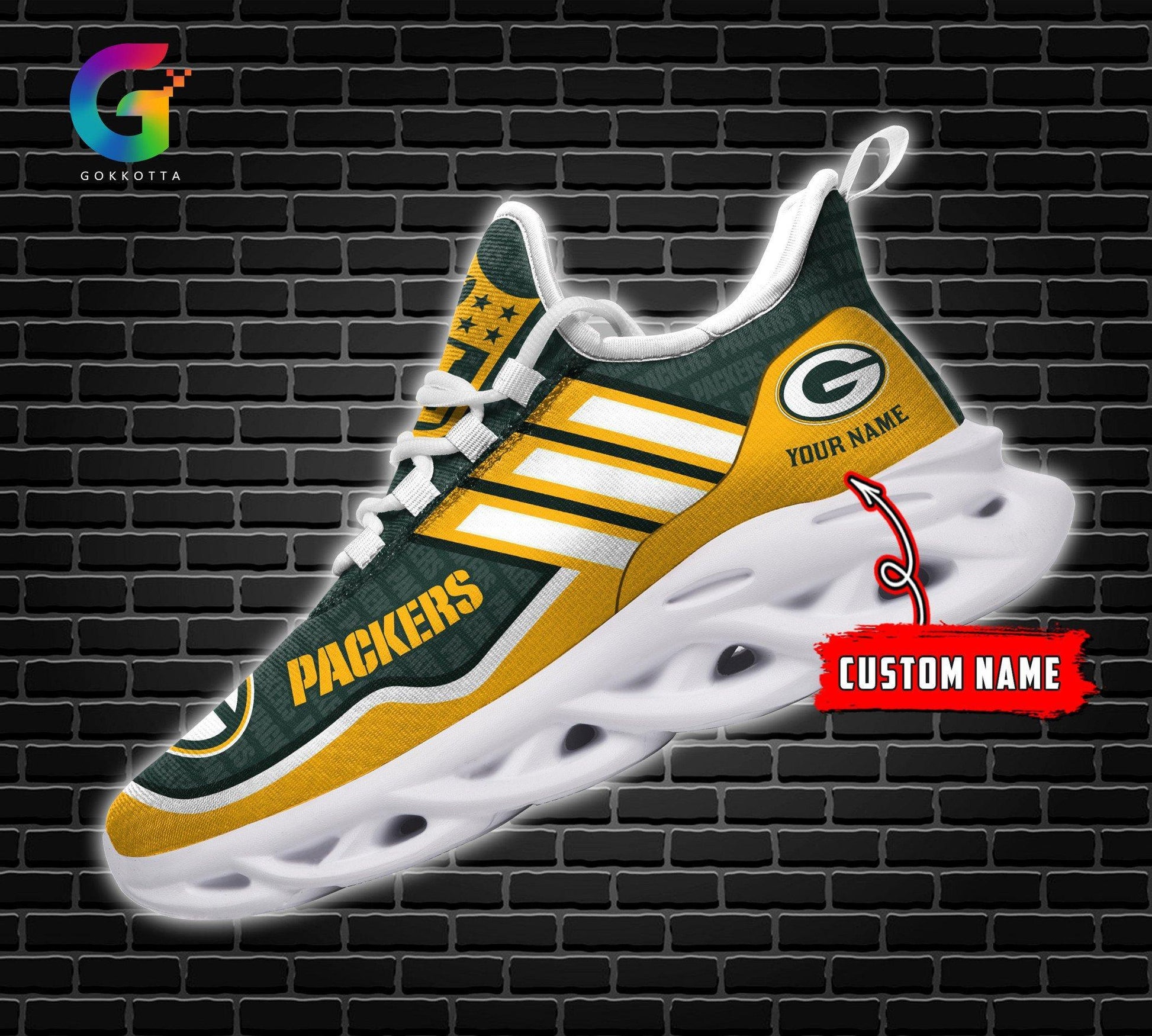 FoxnFish Green Bay Packers Max Soul Shoes Sneakers For Men And Women