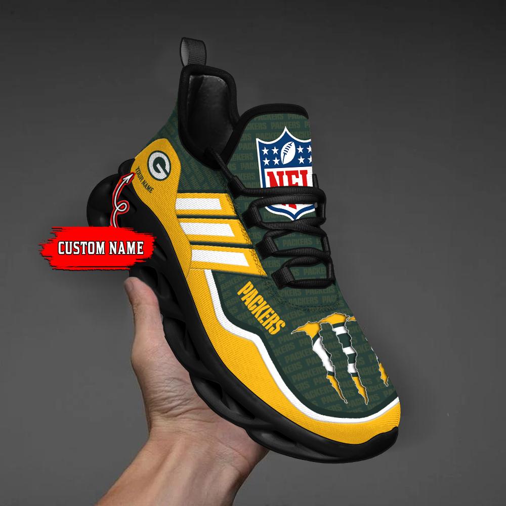 Arcticfootwear Green Bay Packers Max Soul Shoes Sneakers For Men And Women