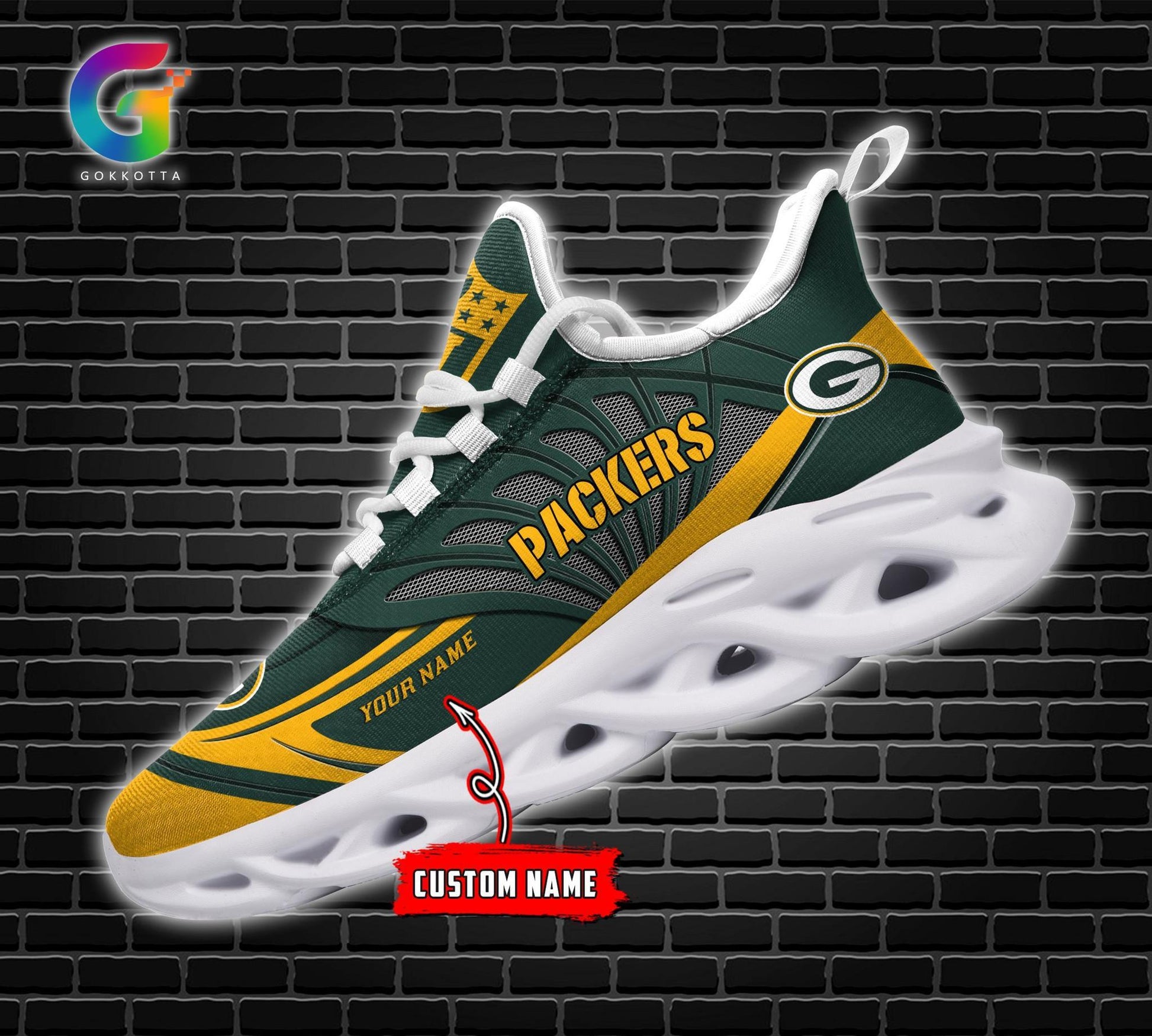 FoxnFish Green Bay Packers Max Soul Shoes Sneakers For Men And Women