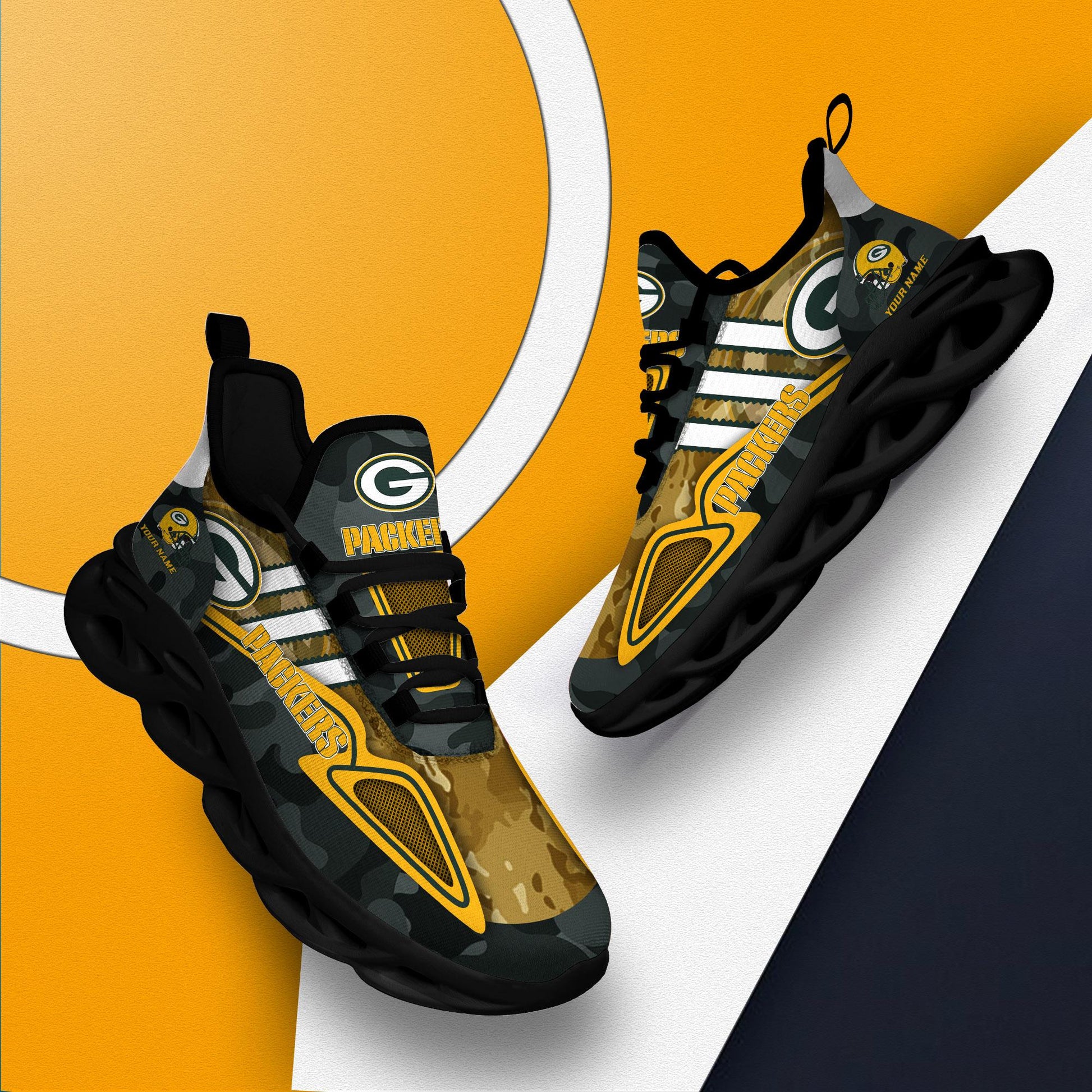 FoxnFish Green Bay Packers Max Soul Shoes Sneakers For Men And Women