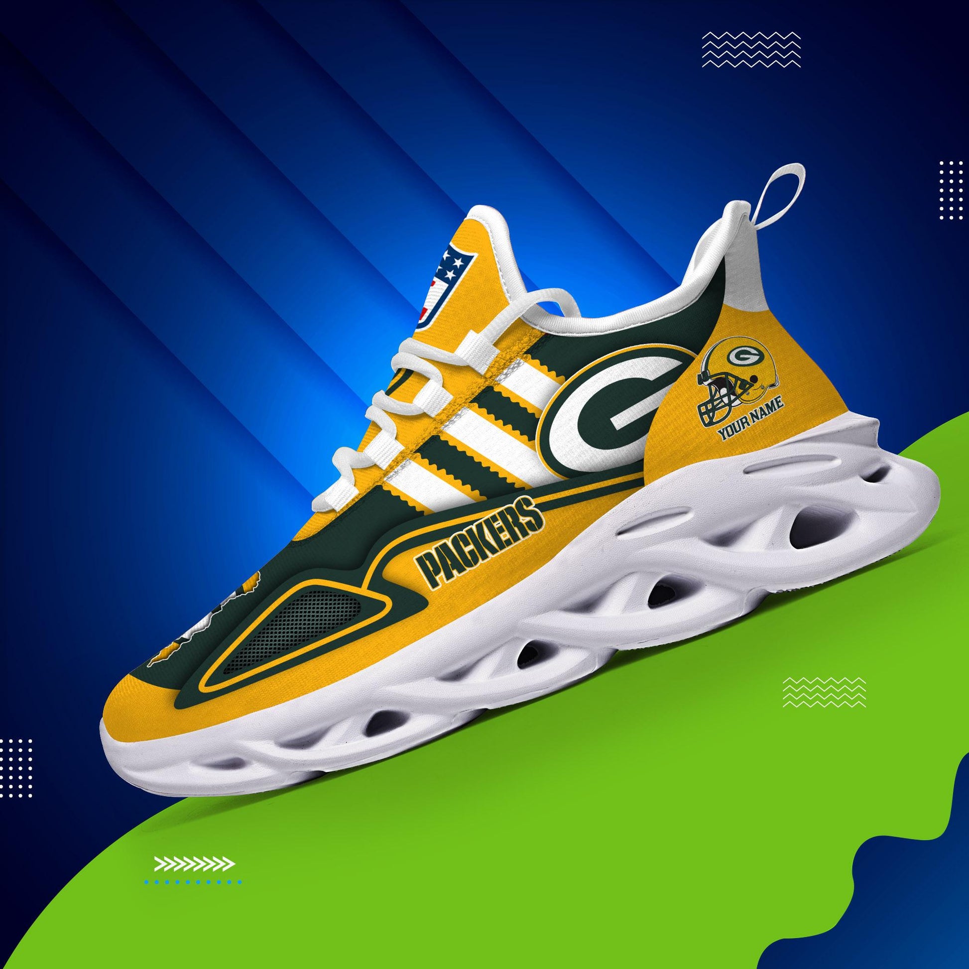 FoxnFish Green Bay Packers Max Soul Shoes Sneakers For Men And Women