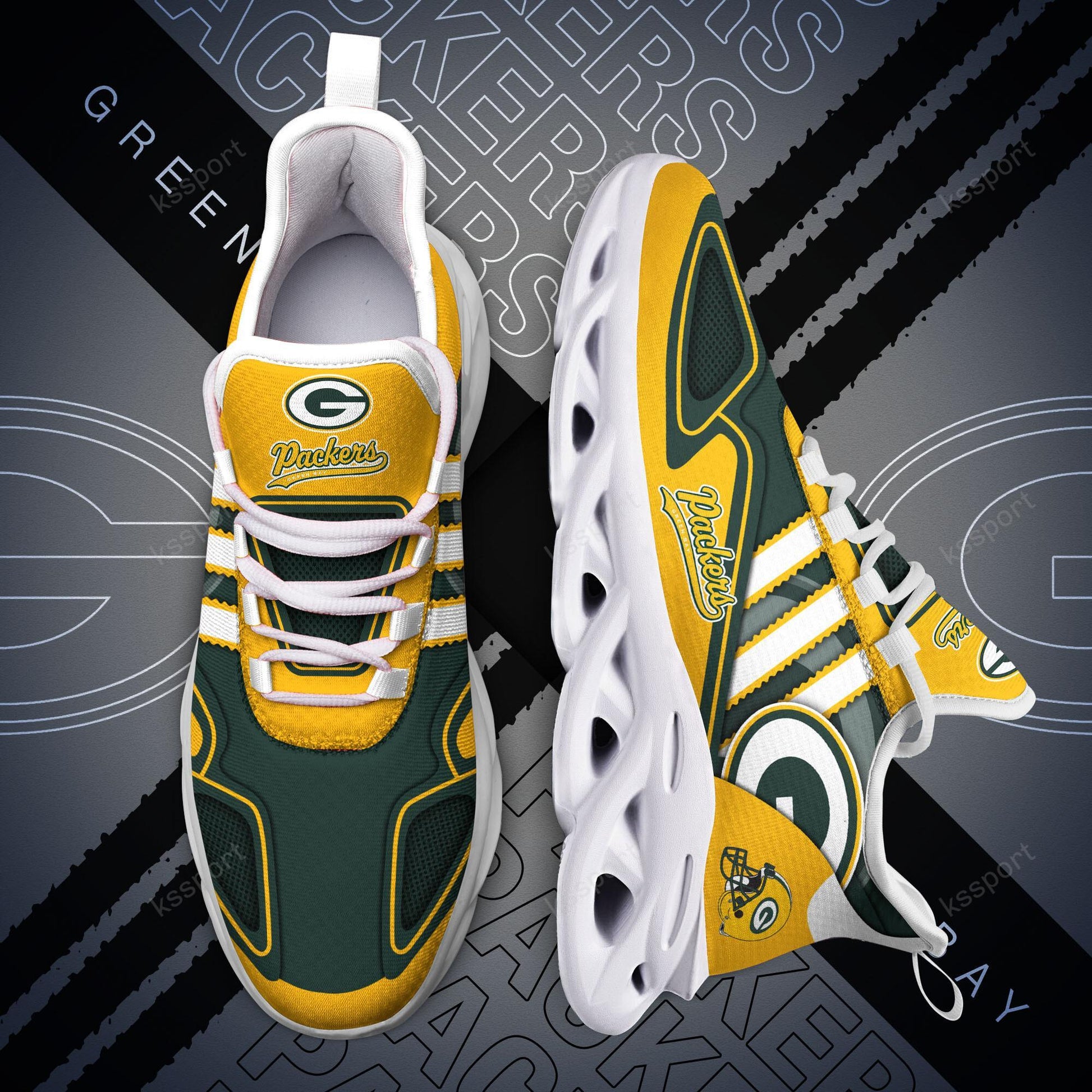 FoxnFish Green Bay Packers Max Soul Shoes Sneakers For Men And Women