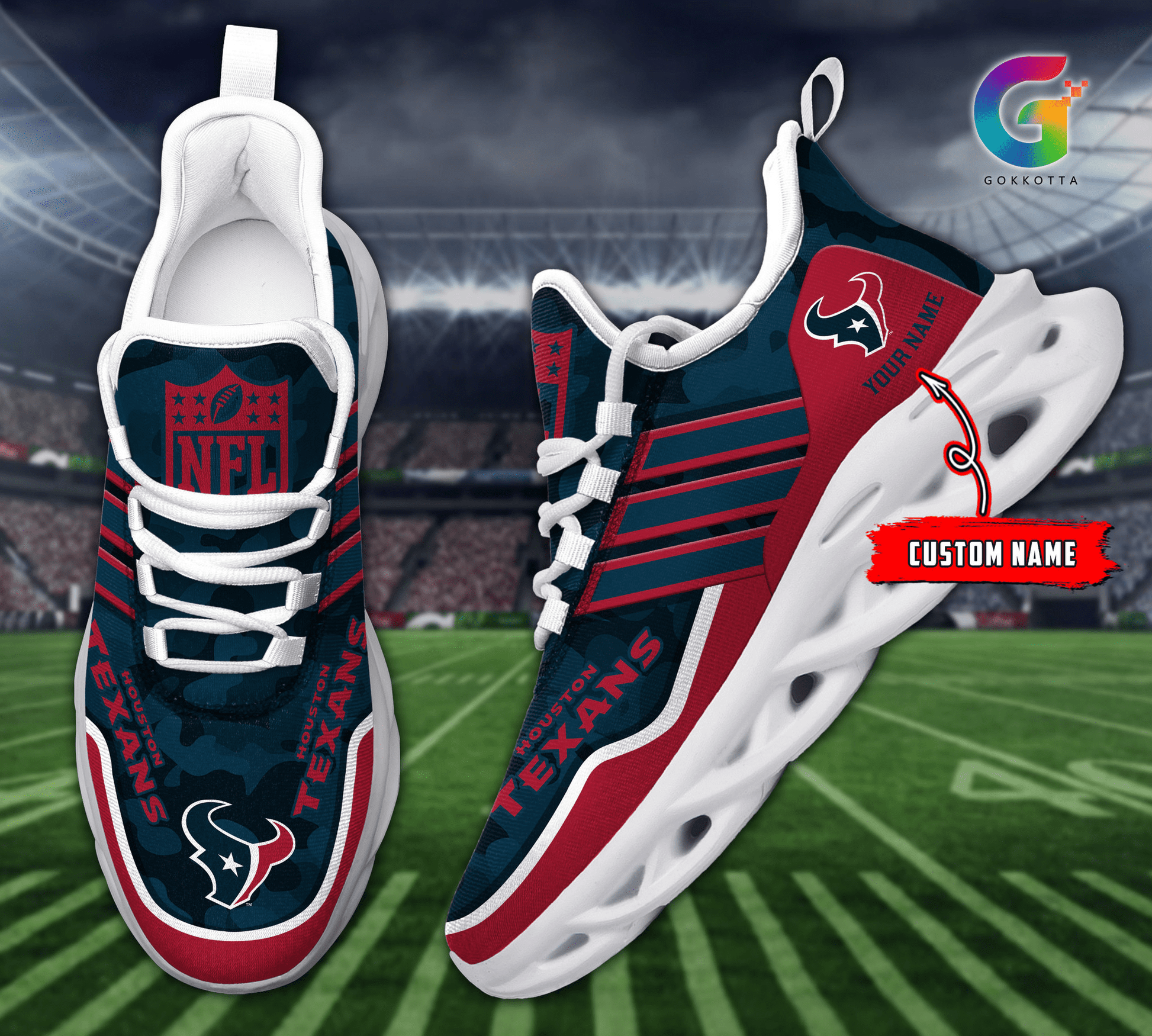 FoxnFish Houston Texans Max Soul Shoes Sneakers For Men And Women