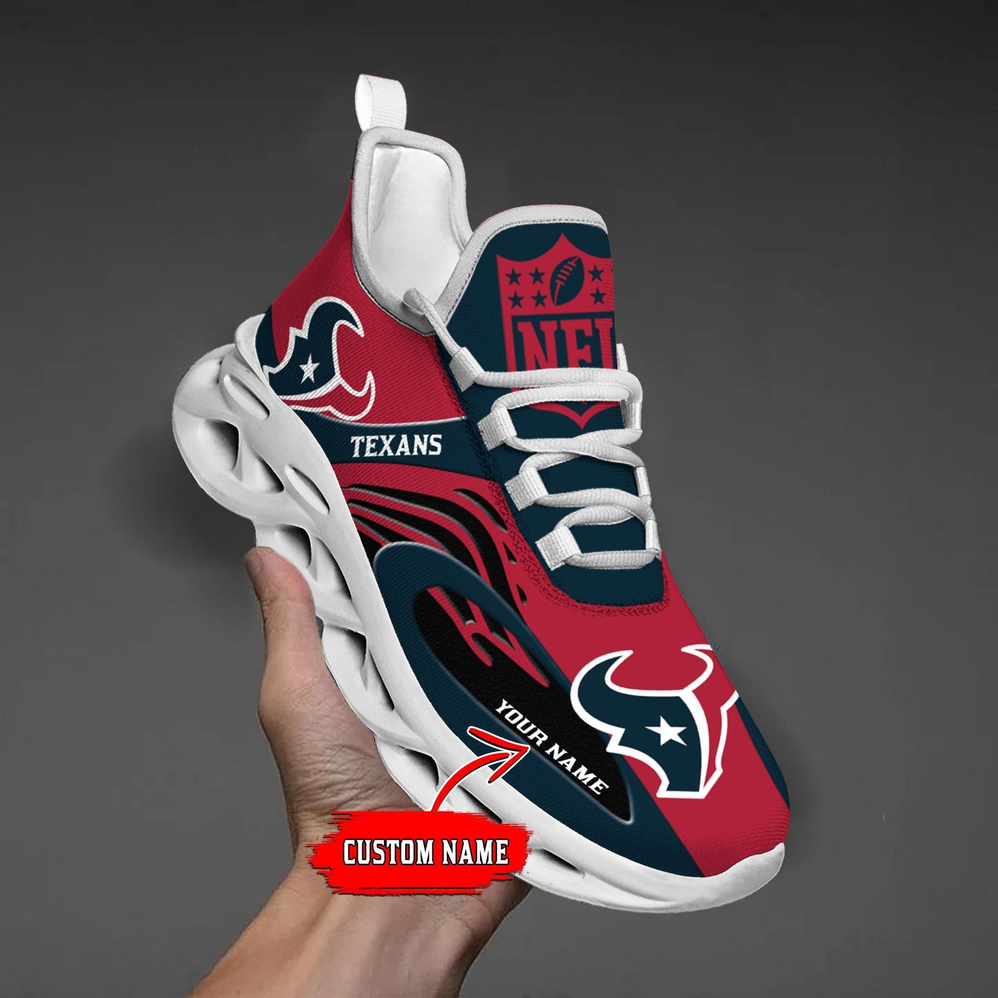 FoxnFish Houston Texans Max Soul Shoes Sneakers For Men And Women