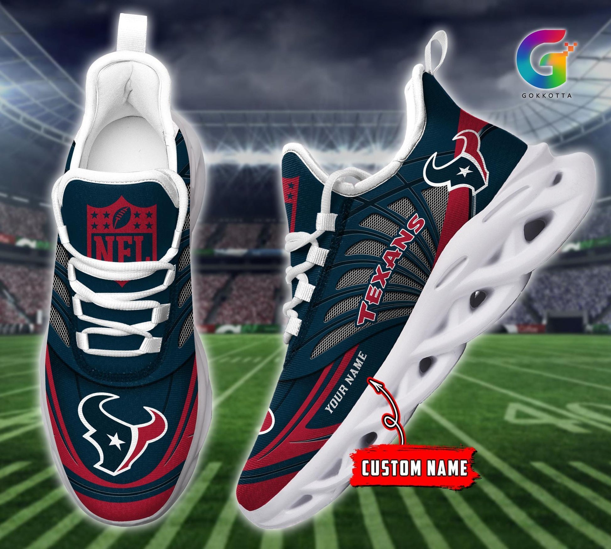 FoxnFish Houston Texans Max Soul Shoes Sneakers For Men And Women