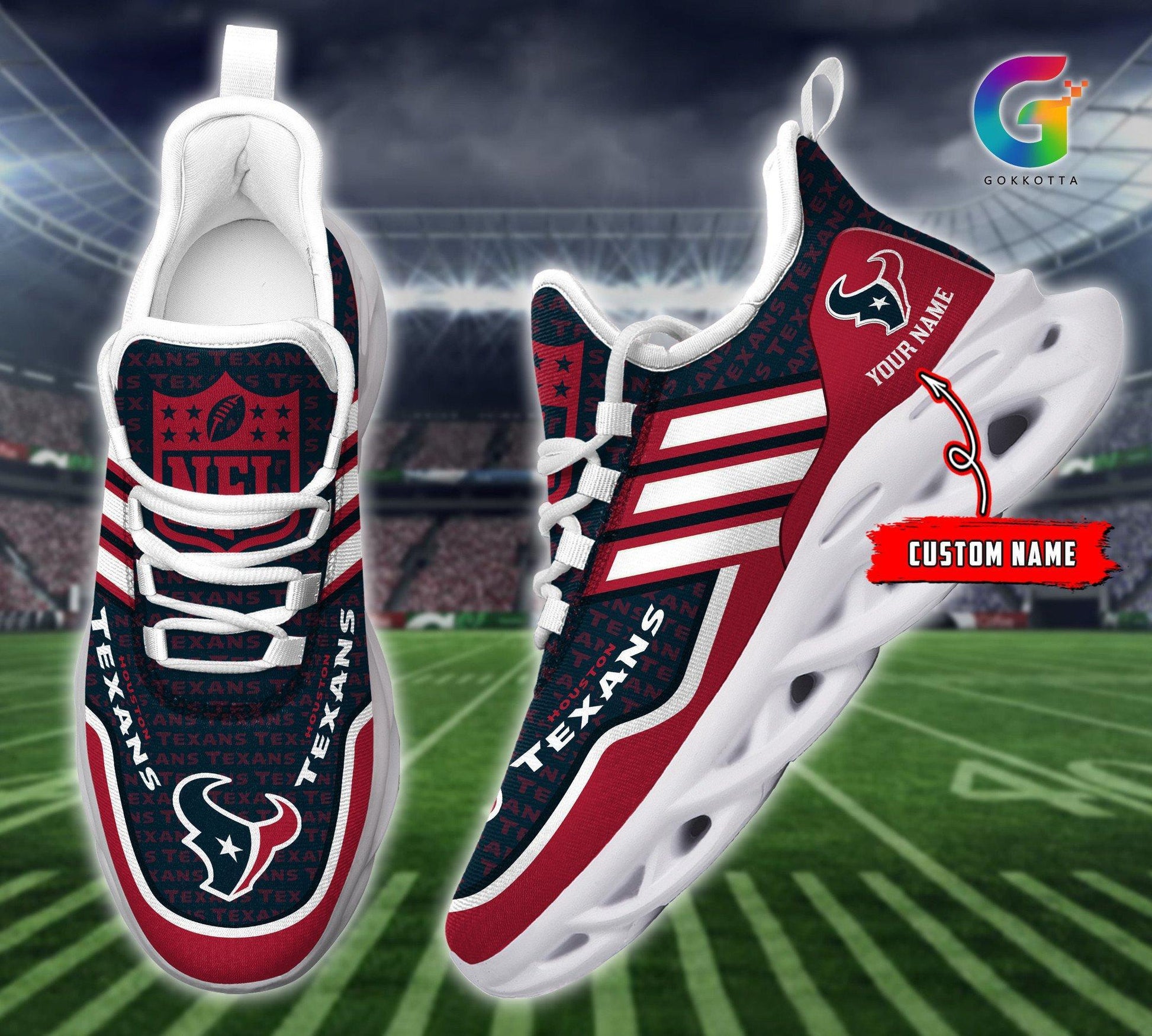 FoxnFish Houston Texans Max Soul Shoes Sneakers For Men And Women