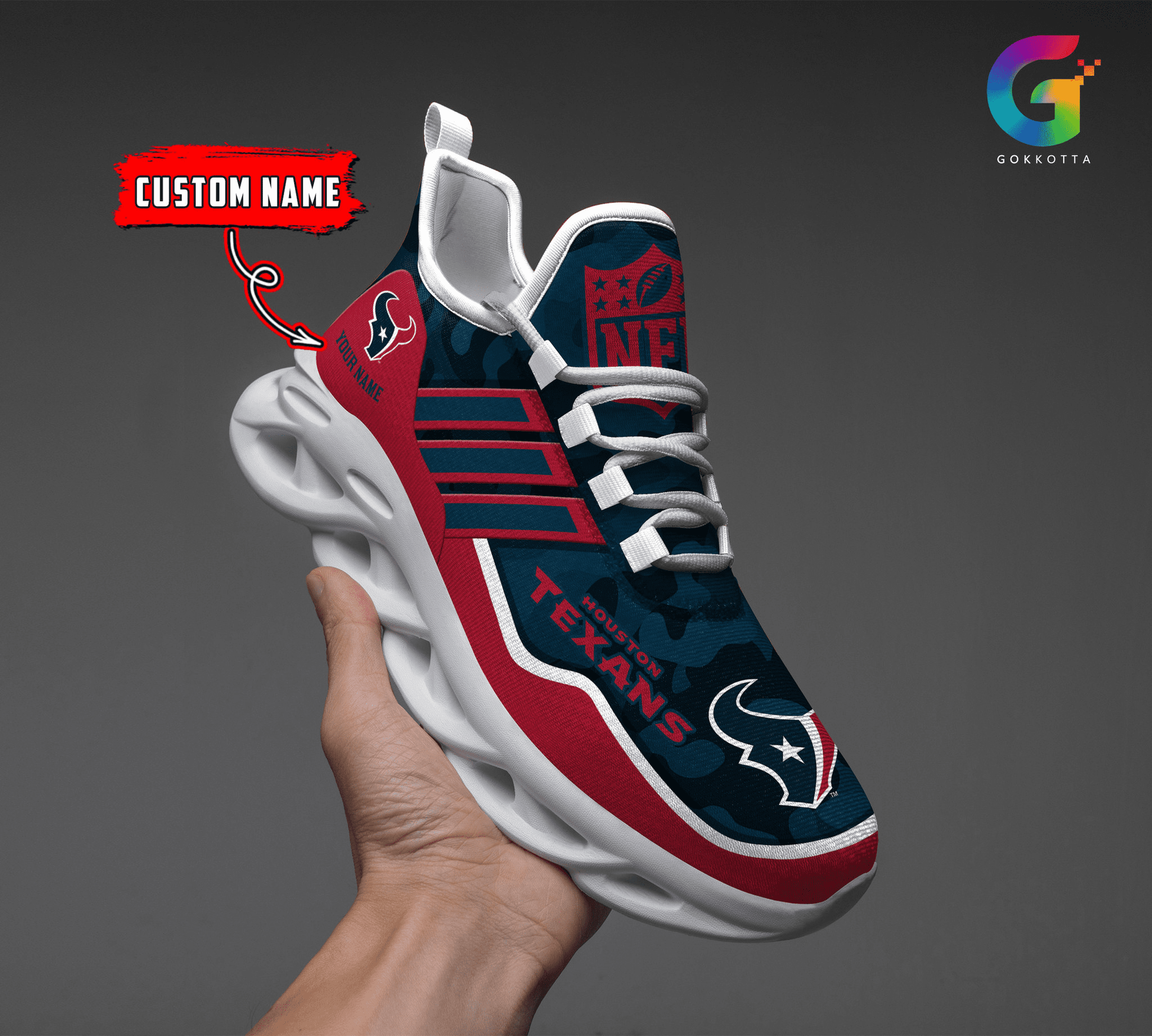 FoxnFish Houston Texans Max Soul Shoes Sneakers For Men And Women