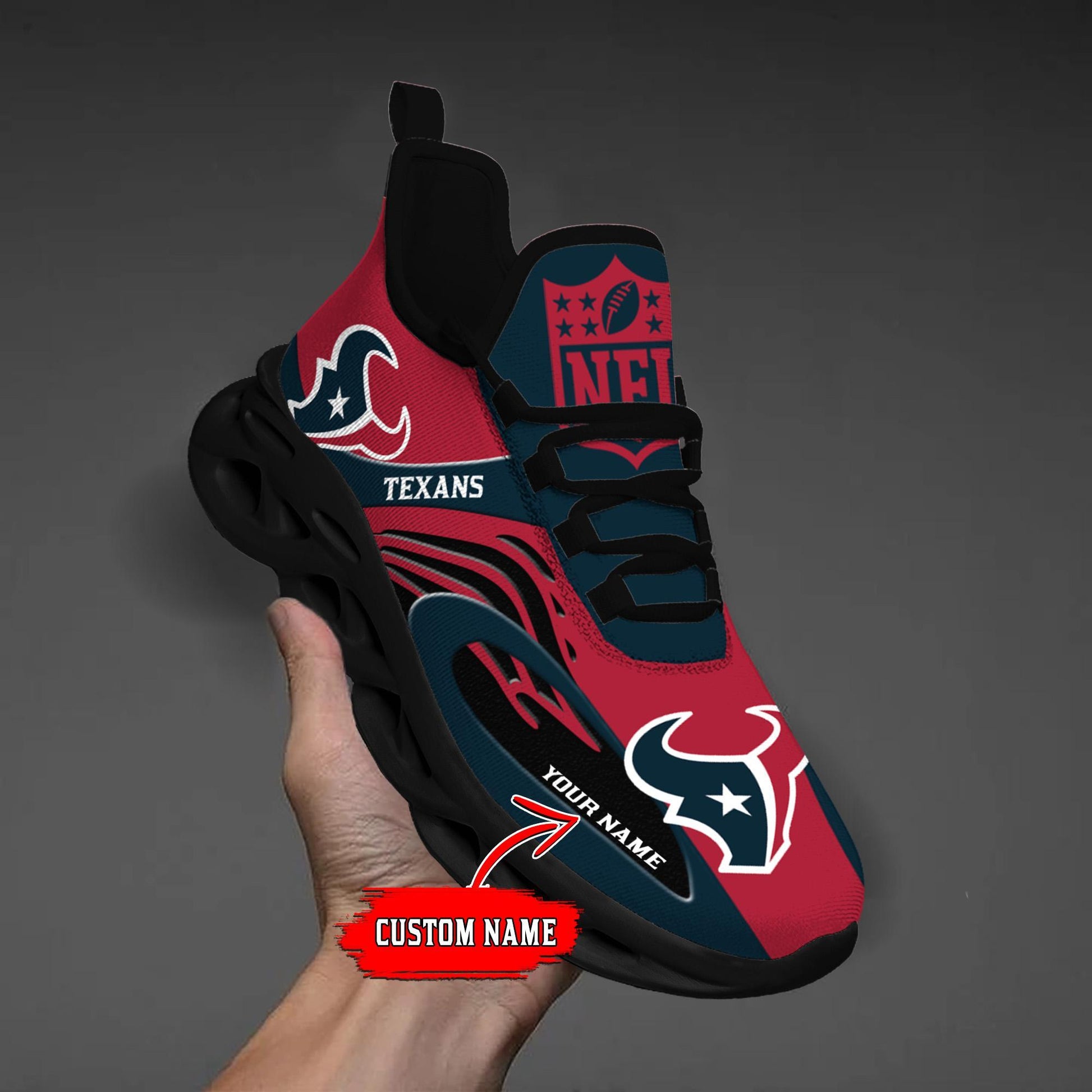 FoxnFish Houston Texans Max Soul Shoes Sneakers For Men And Women