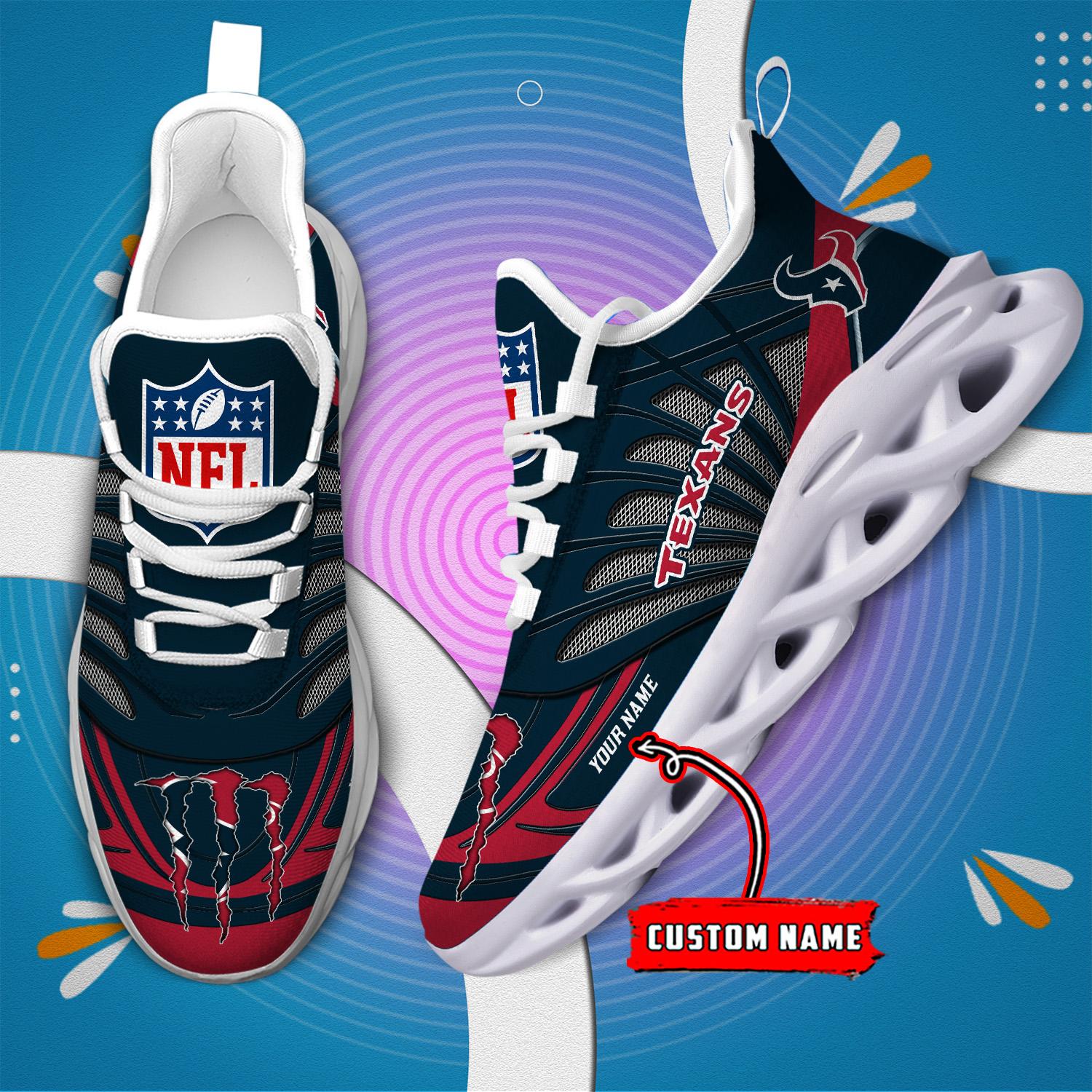 FoxnFish Houston Texans Max Soul Shoes Sneakers For Men And Women