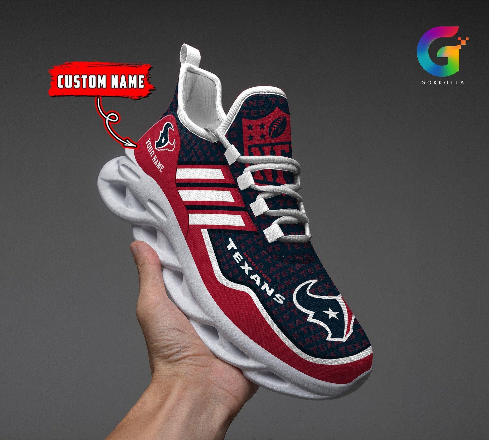 FoxnFish Houston Texans Max Soul Shoes Sneakers For Men And Women