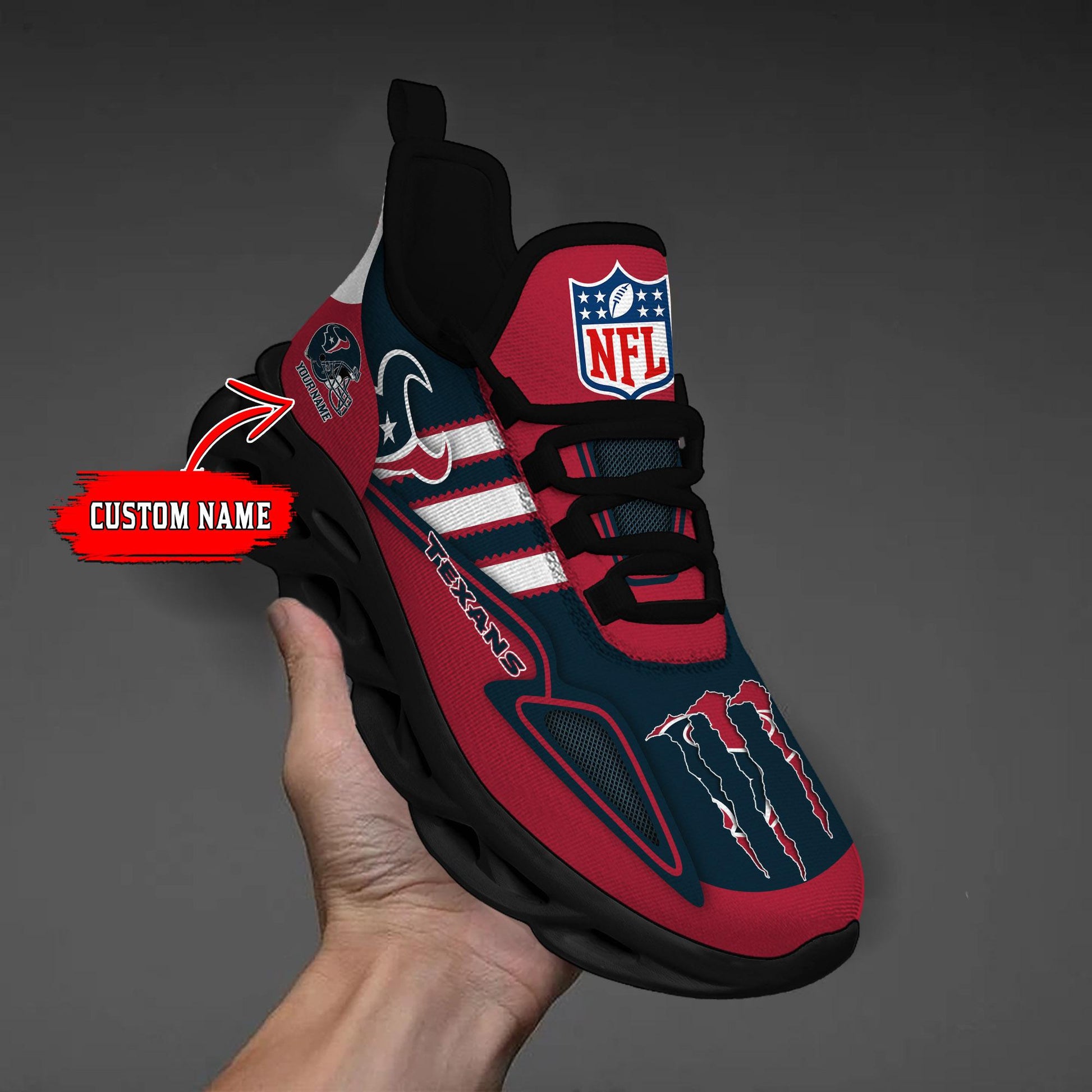 FoxnFish Houston Texans Max Soul Shoes Sneakers For Men And Women