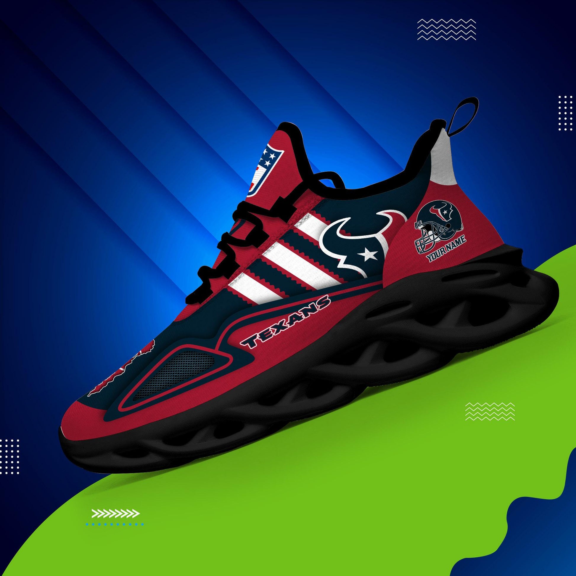 FoxnFish Houston Texans Max Soul Shoes Sneakers For Men And Women