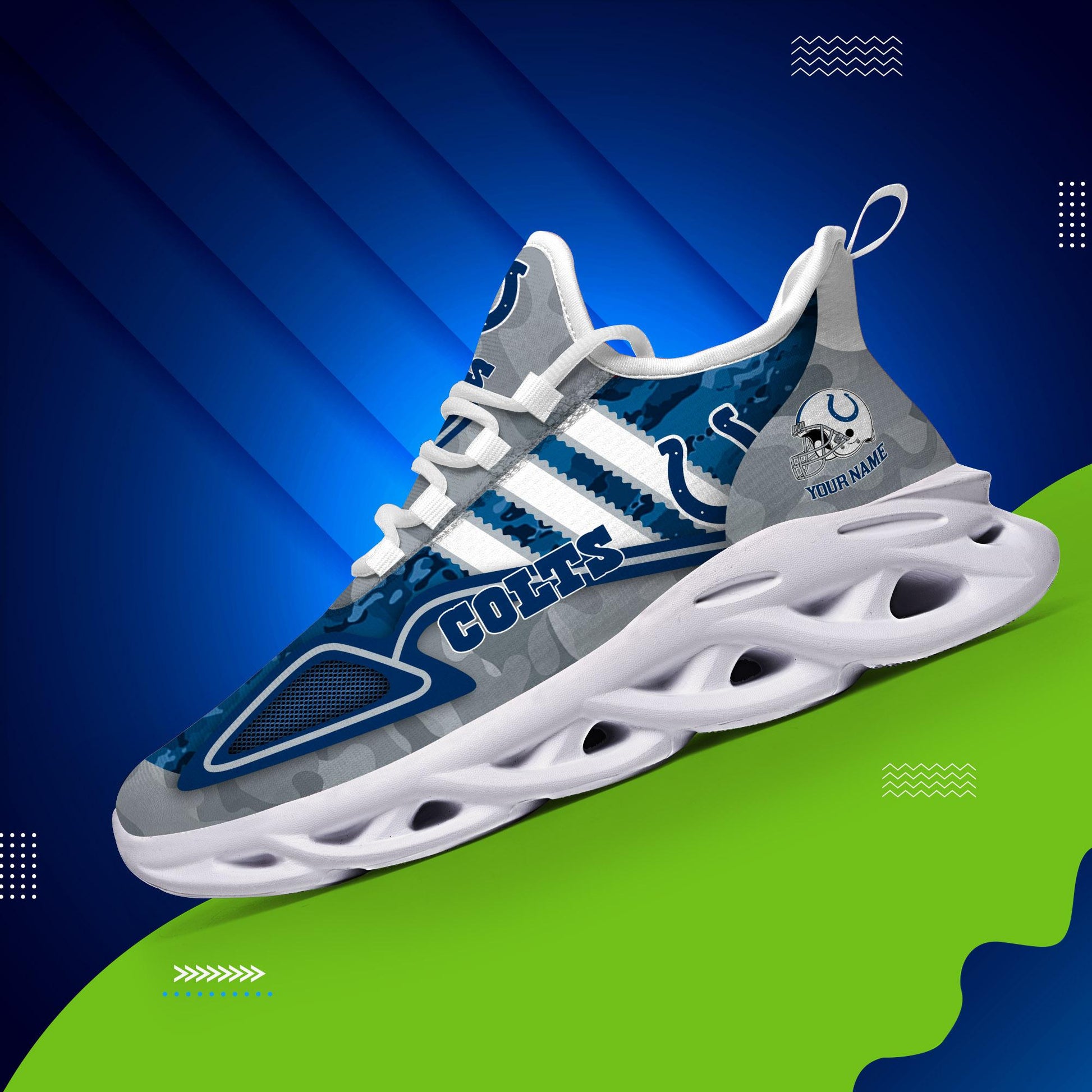 FoxnFish Indianapolis Colts Max Soul Shoes Sneakers For Men And Women