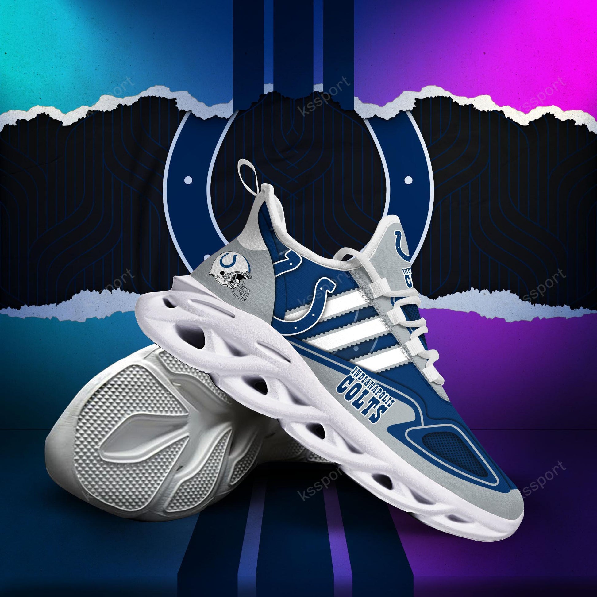 FoxnFish Indianapolis Colts Max Soul Shoes Sneakers For Men And Women