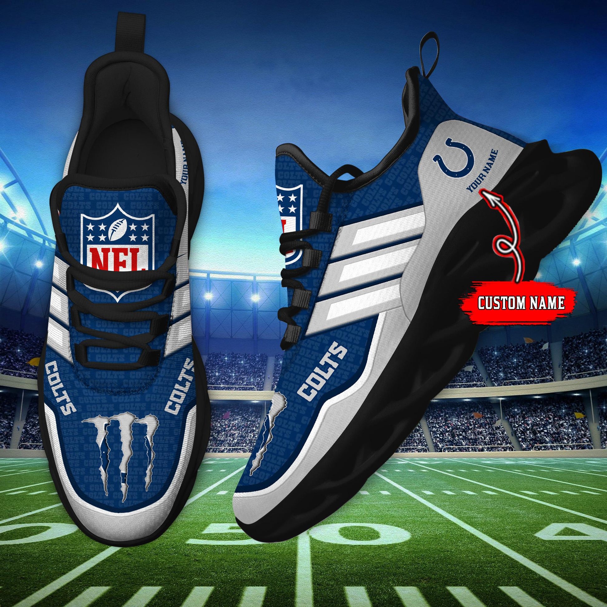 Arcticfootwear Indianapolis Colts Max Soul Shoes Sneakers For Men And Women