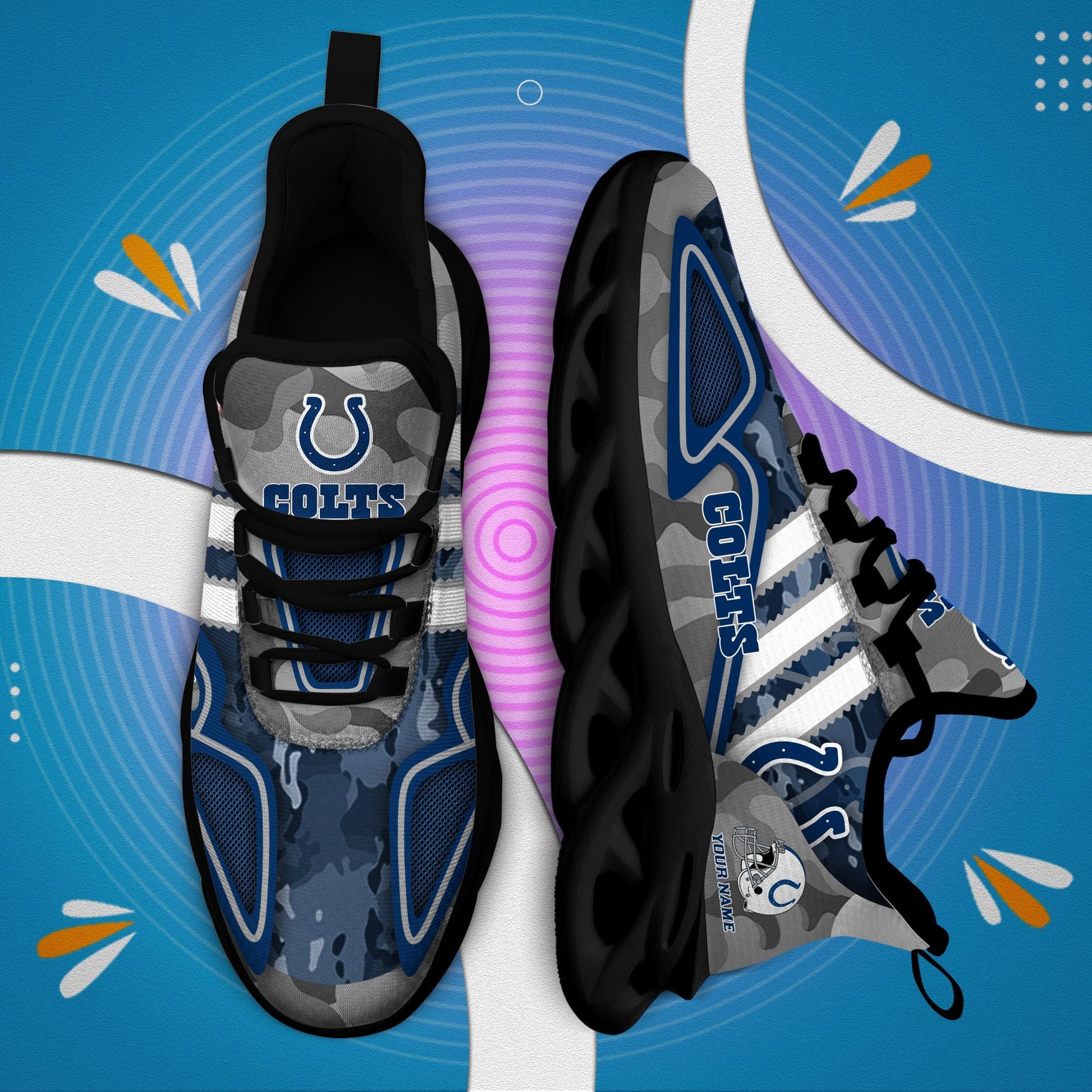 FoxnFish Indianapolis Colts Max Soul Shoes Sneakers For Men And Women