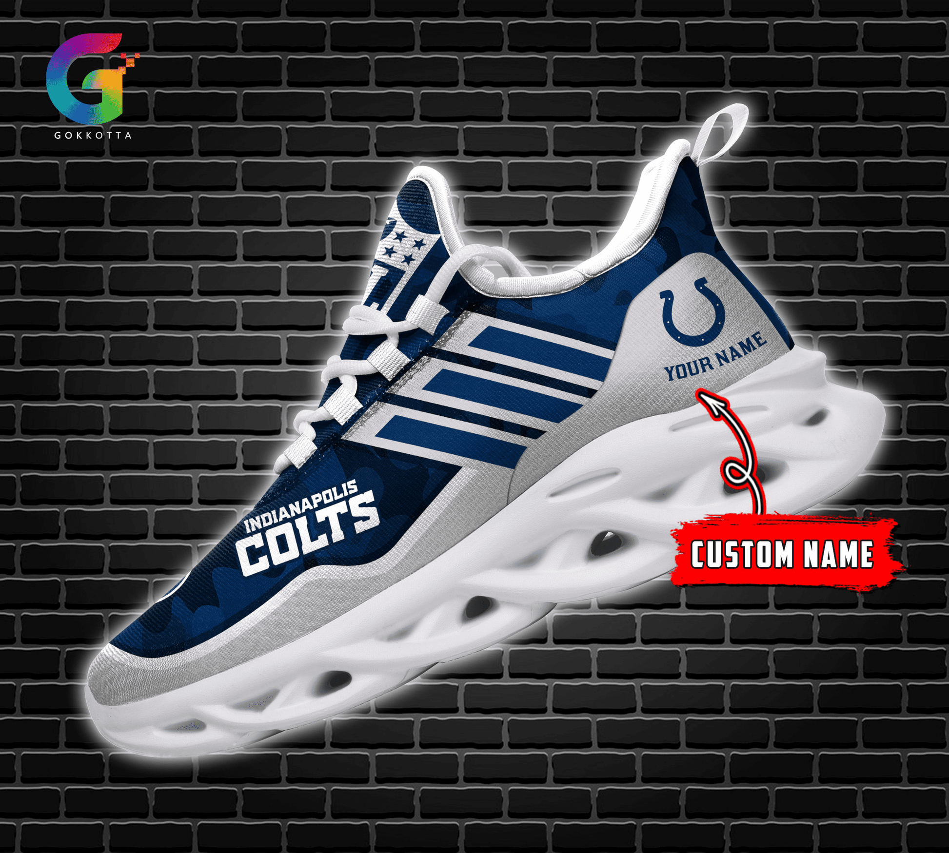 FoxnFish Indianapolis Colts Max Soul Shoes Sneakers For Men And Women