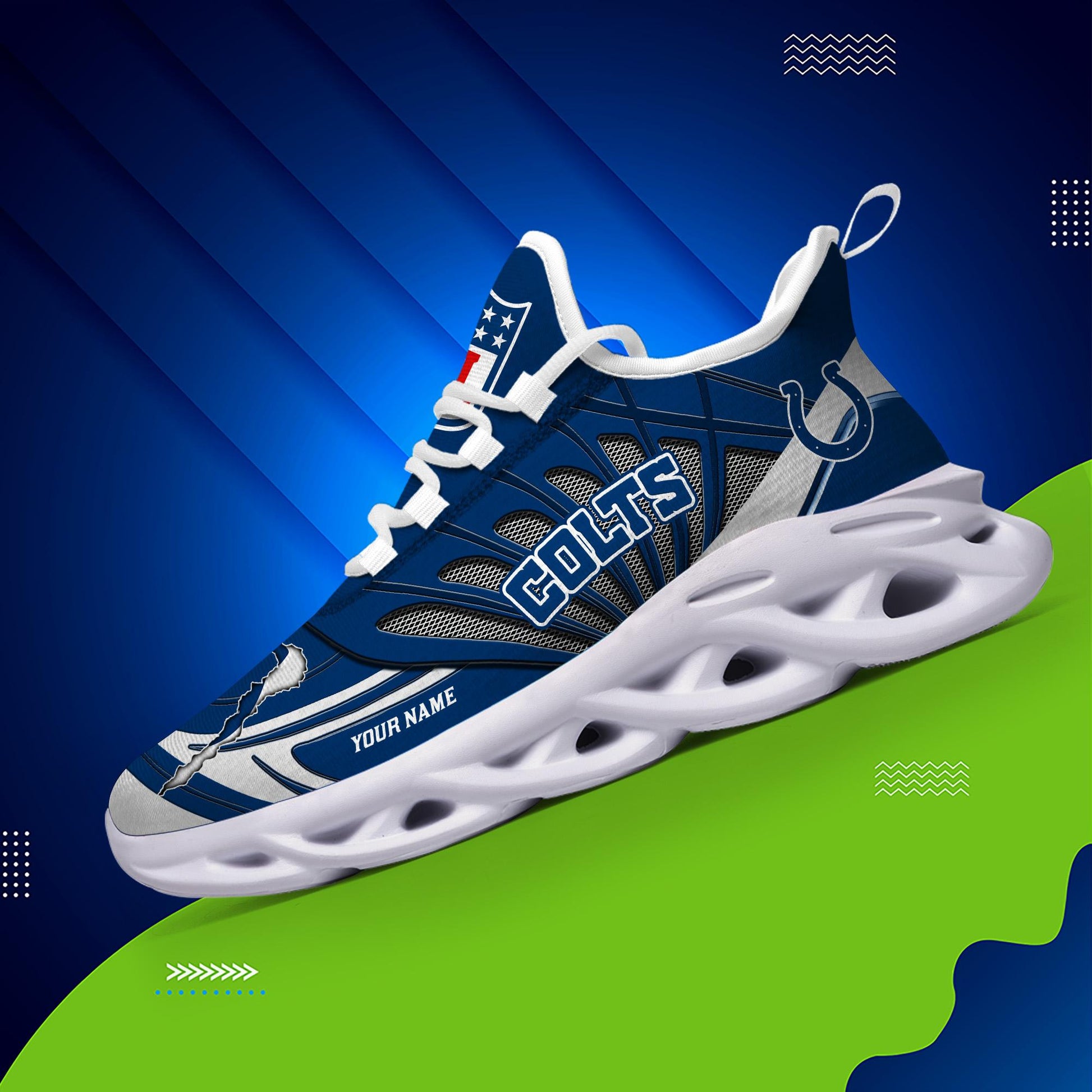 FoxnFish Indianapolis Colts Max Soul Shoes Sneakers For Men And Women