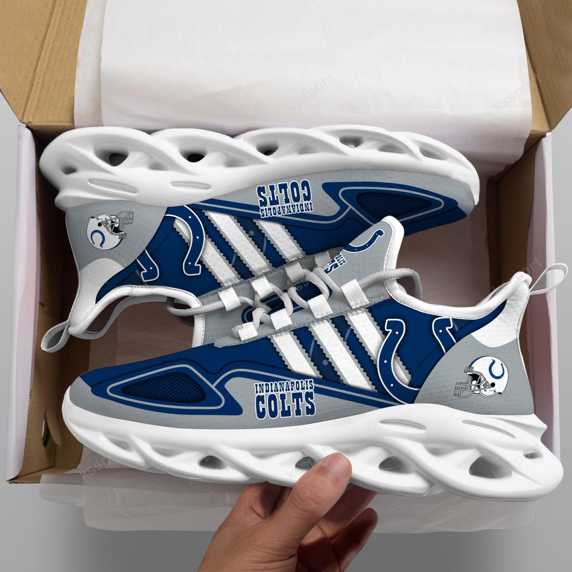 FoxnFish Indianapolis Colts Max Soul Shoes Sneakers For Men And Women