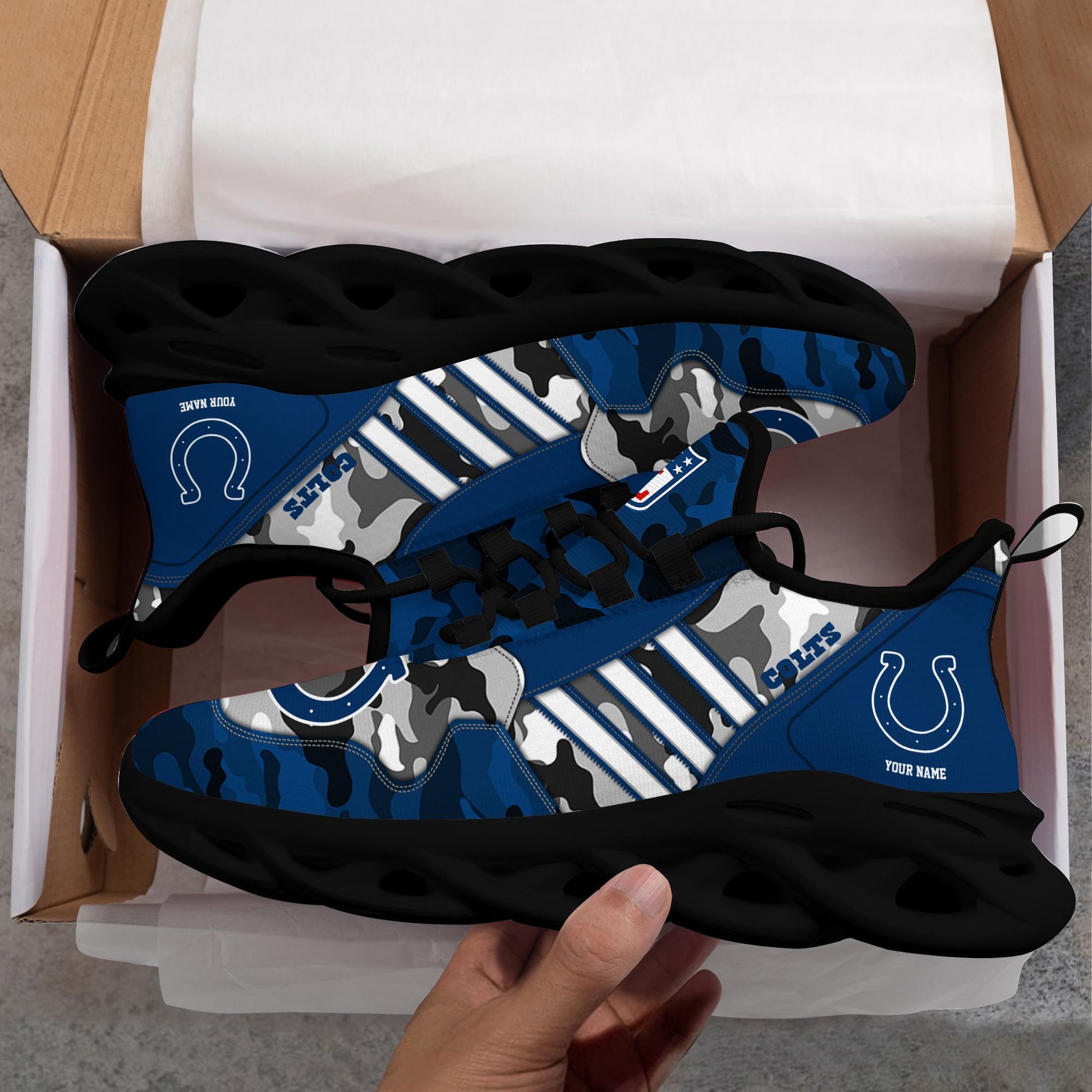 FoxnFish Indianapolis Colts Max Soul Shoes Sneakers For Men And Women