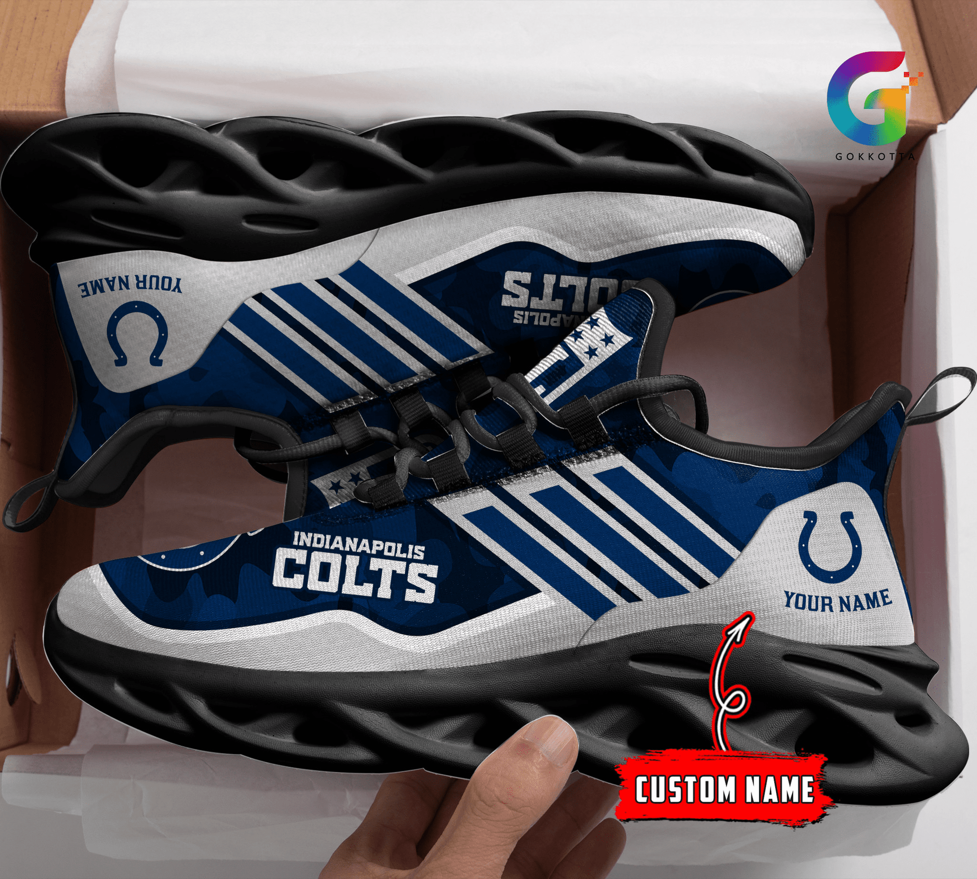 FoxnFish Indianapolis Colts Max Soul Shoes Sneakers For Men And Women