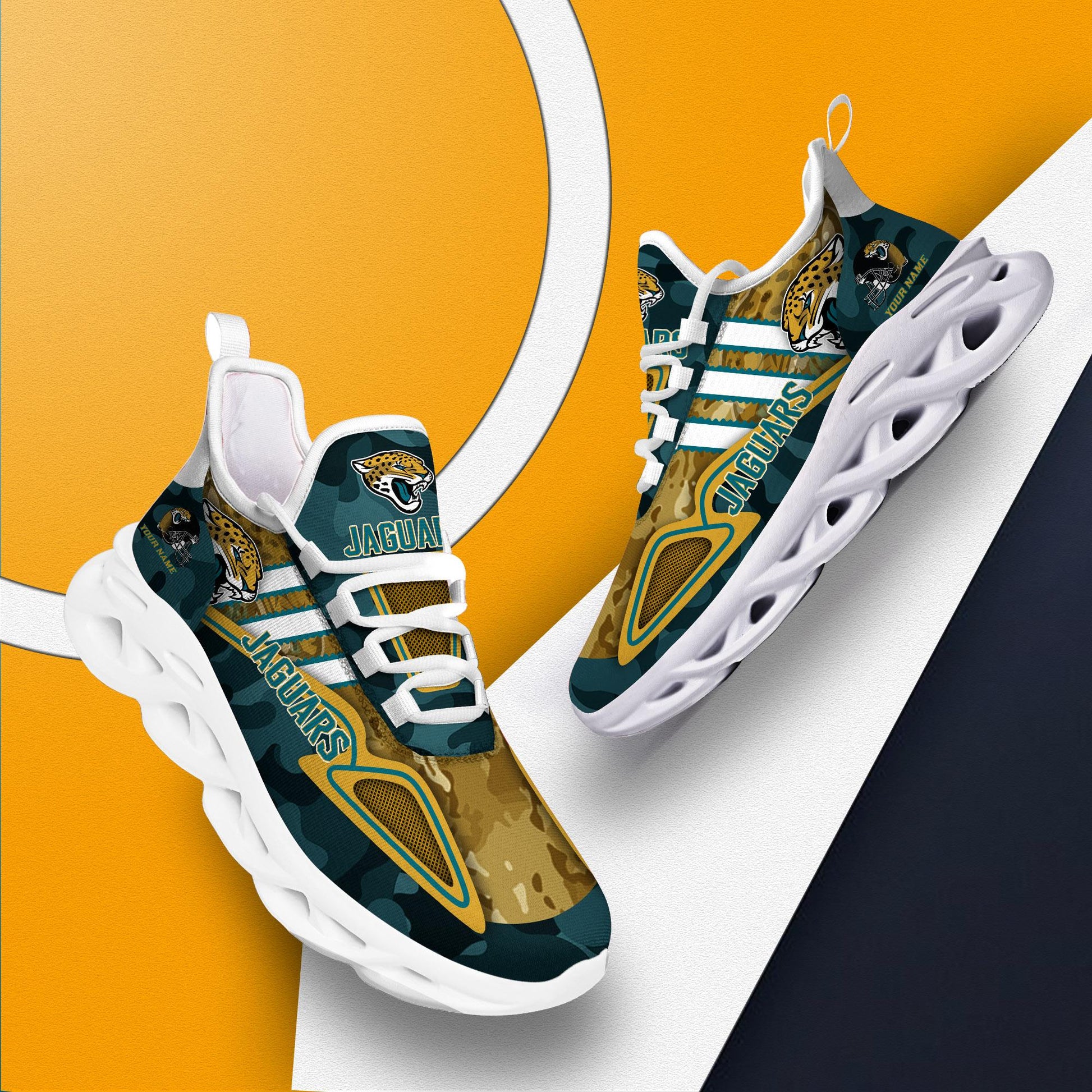 FoxnFish Jacksonville Jaguars Max Soul Shoes Sneakers For Men And Women