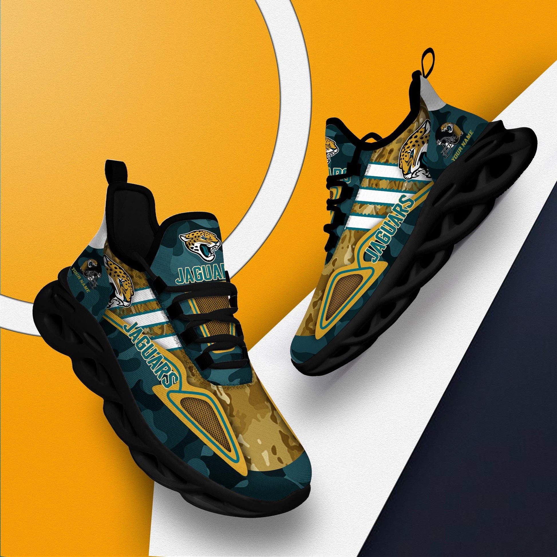 FoxnFish Jacksonville Jaguars Max Soul Shoes Sneakers For Men And Women