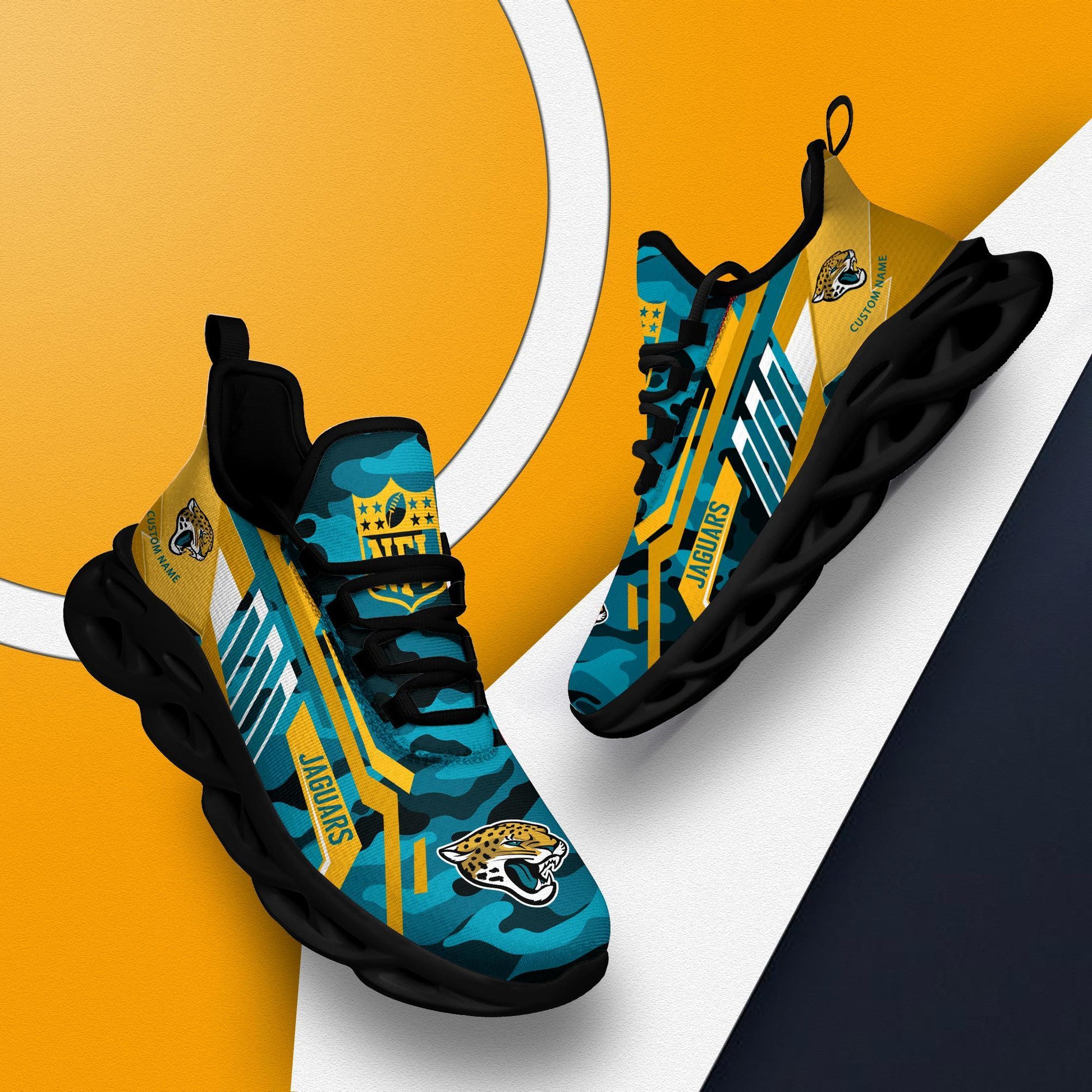 FoxnFish Jacksonville Jaguars Max Soul Shoes Sneakers For Men And Women